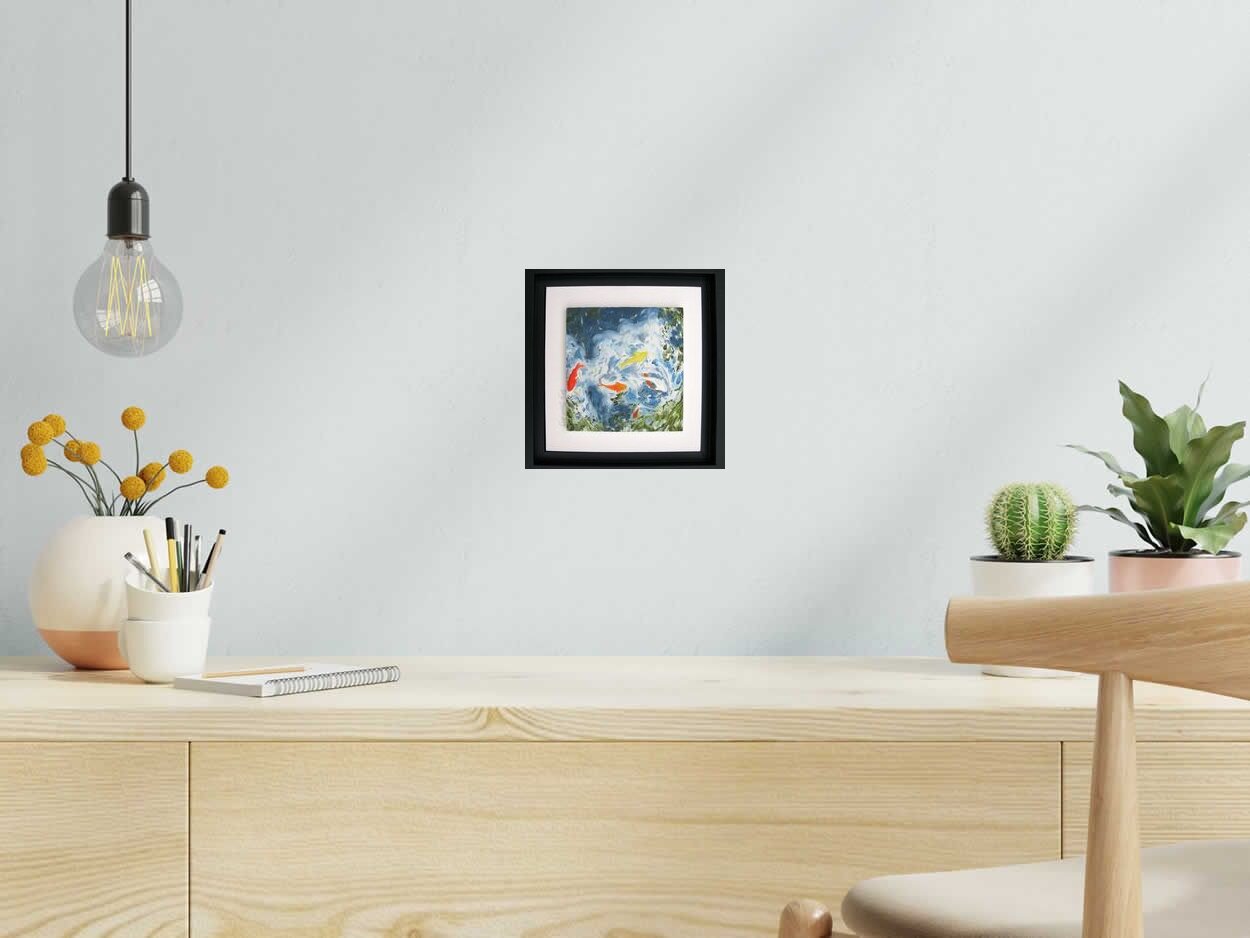 Peinture PETITE DANSE XIX de ELISE BARAT dans un intérieur – 20 × 20 cm