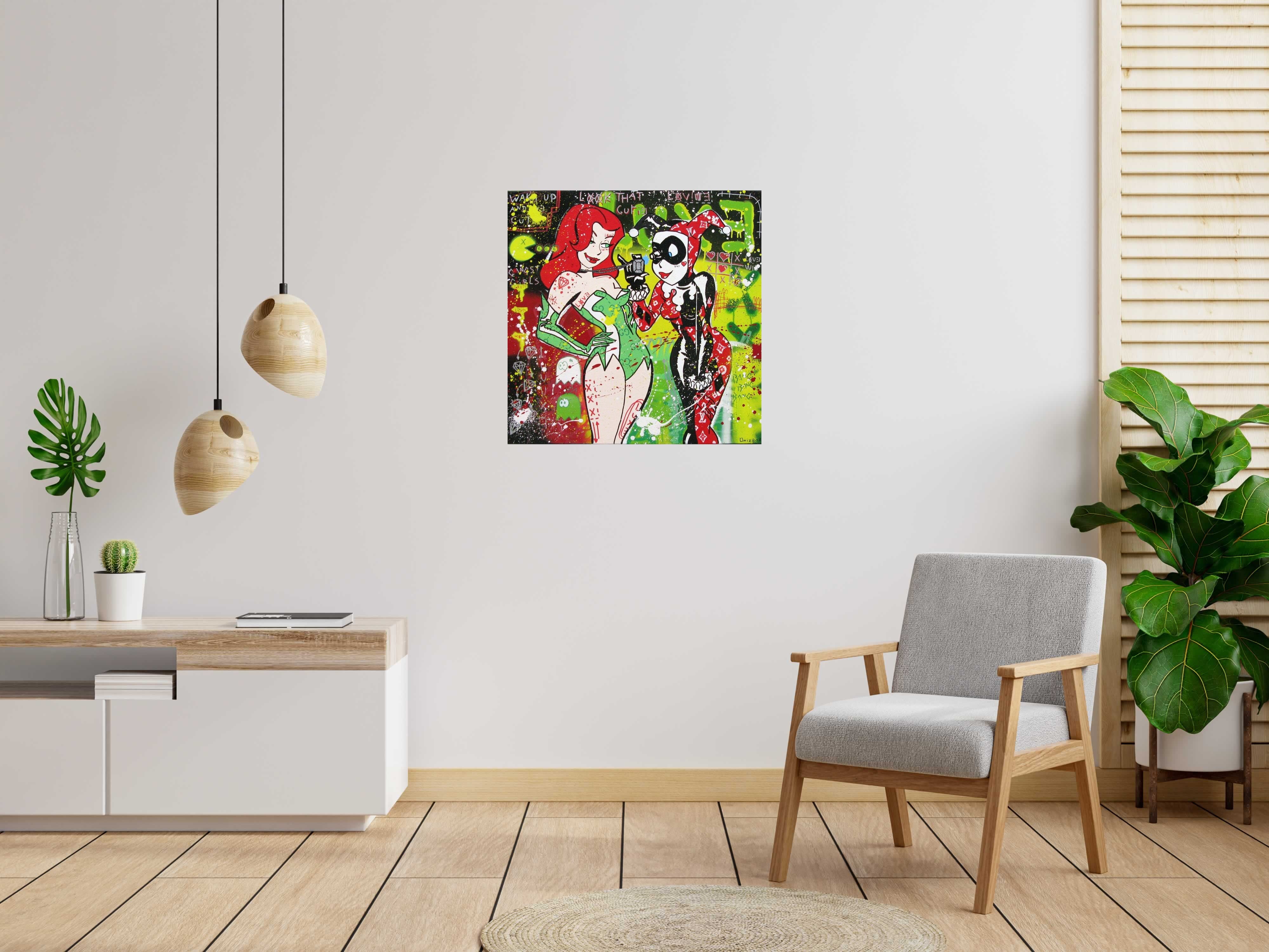 Peinture ICE de ONIZBAR dans un intérieur – 80 × 80 cm