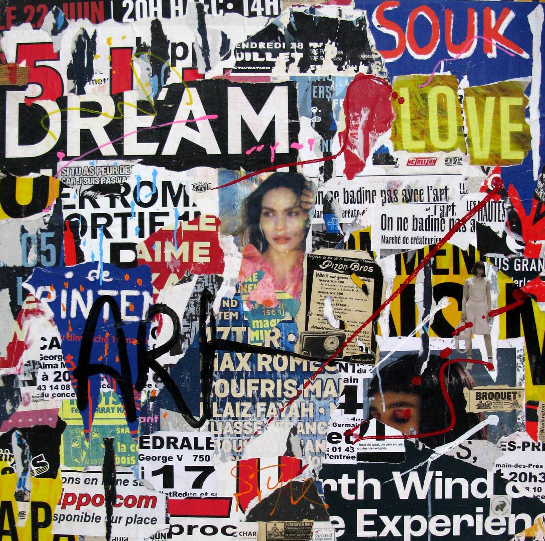 Peinture street art grande taille Souk experience – PODKOL – 80 × 80 cm