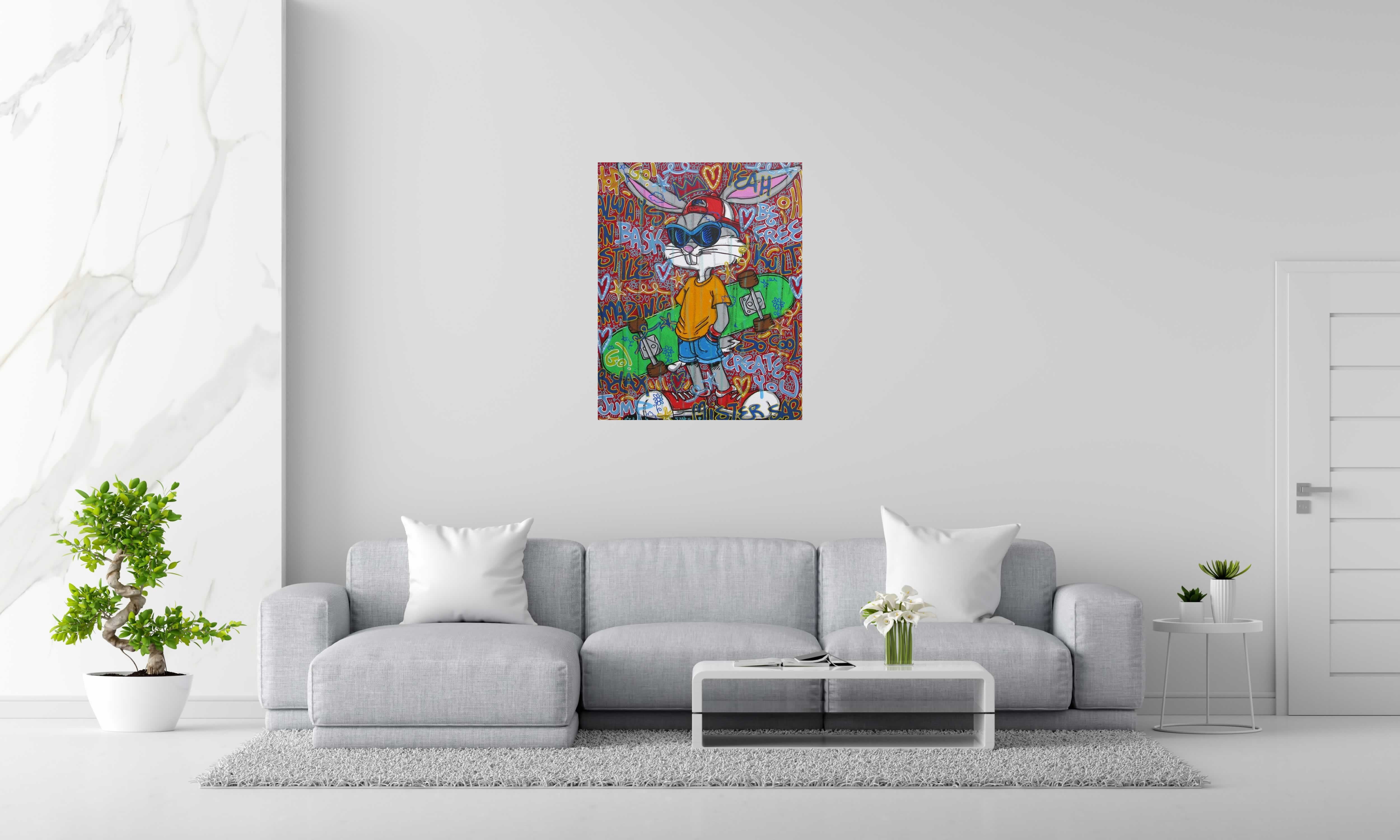 Peinture Relax de RICO SAB dans un intérieur – 73 × 92 cm