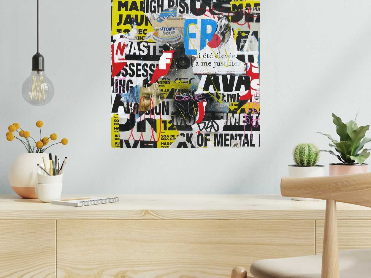 Peinture Mental de PODKOL dans un intérieur – 50 × 50 cm