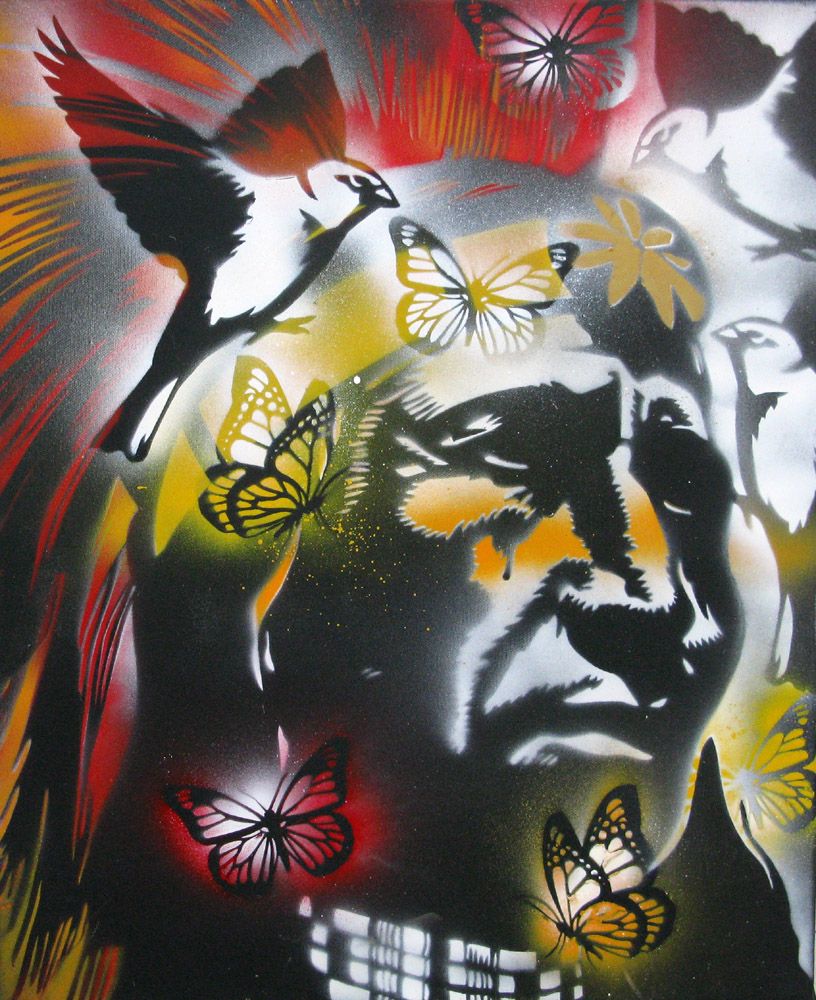Peinture street art petit format Nayati – KARO TRASS – 50 × 40 cm
