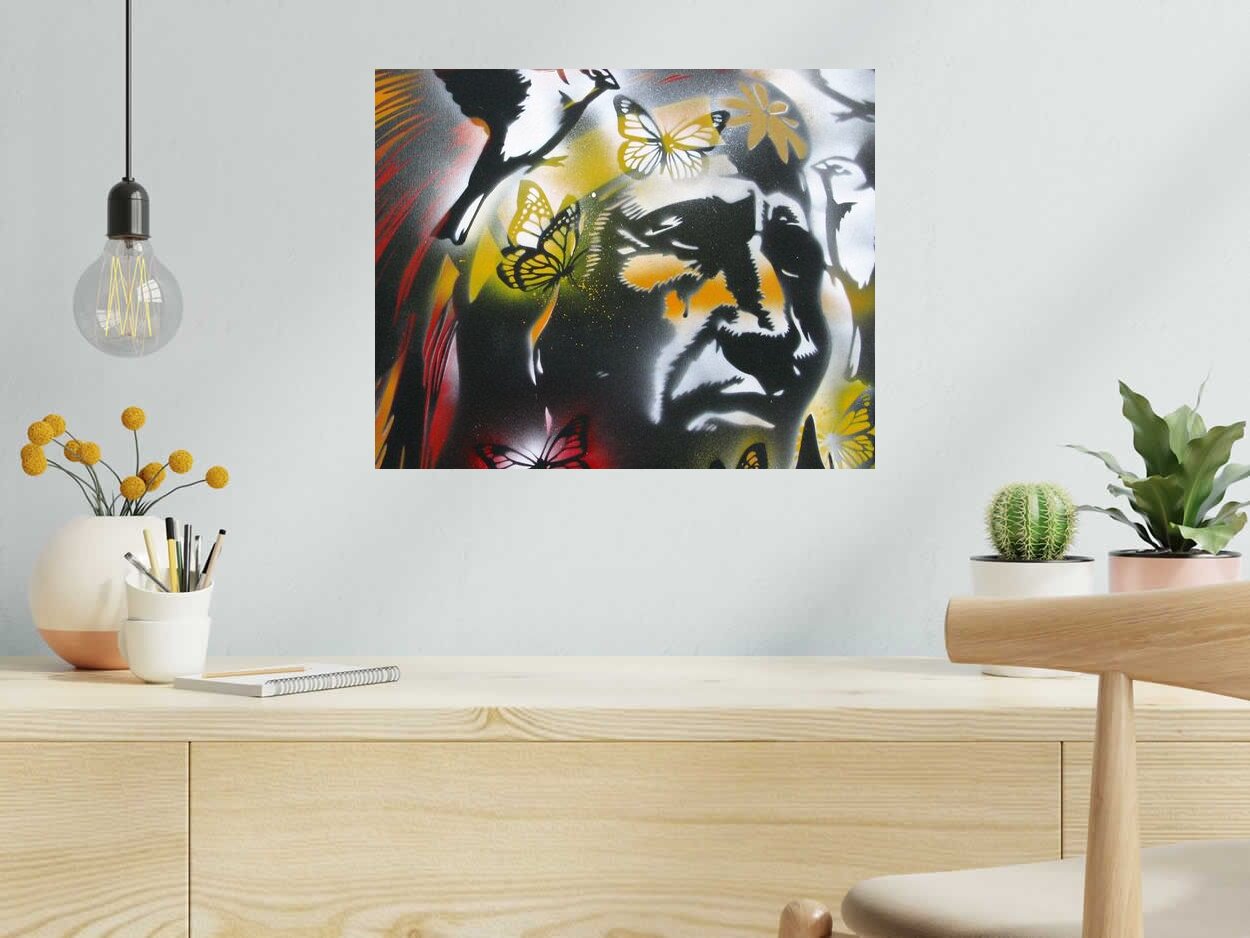 Peinture Nayati de KARO TRASS dans un intérieur – 50 × 40 cm