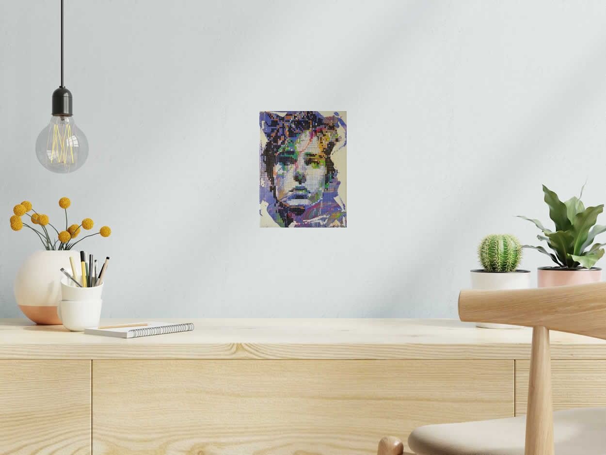 Peinture Visage de ville de NICOLAS JESBAC dans un intérieur – 18 × 24 cm