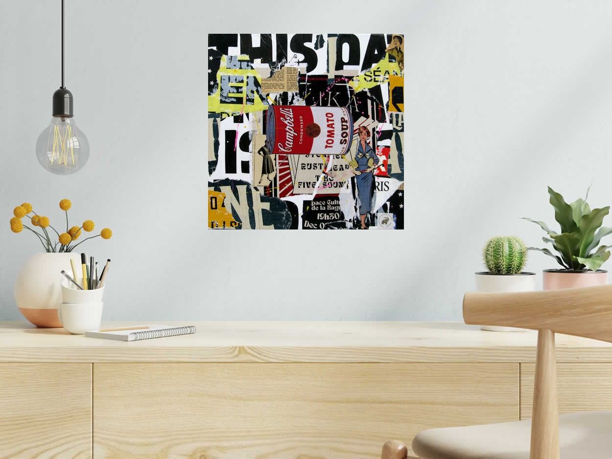 Peinture Insolent de PODKOL dans un intérieur – 40 × 40 cm