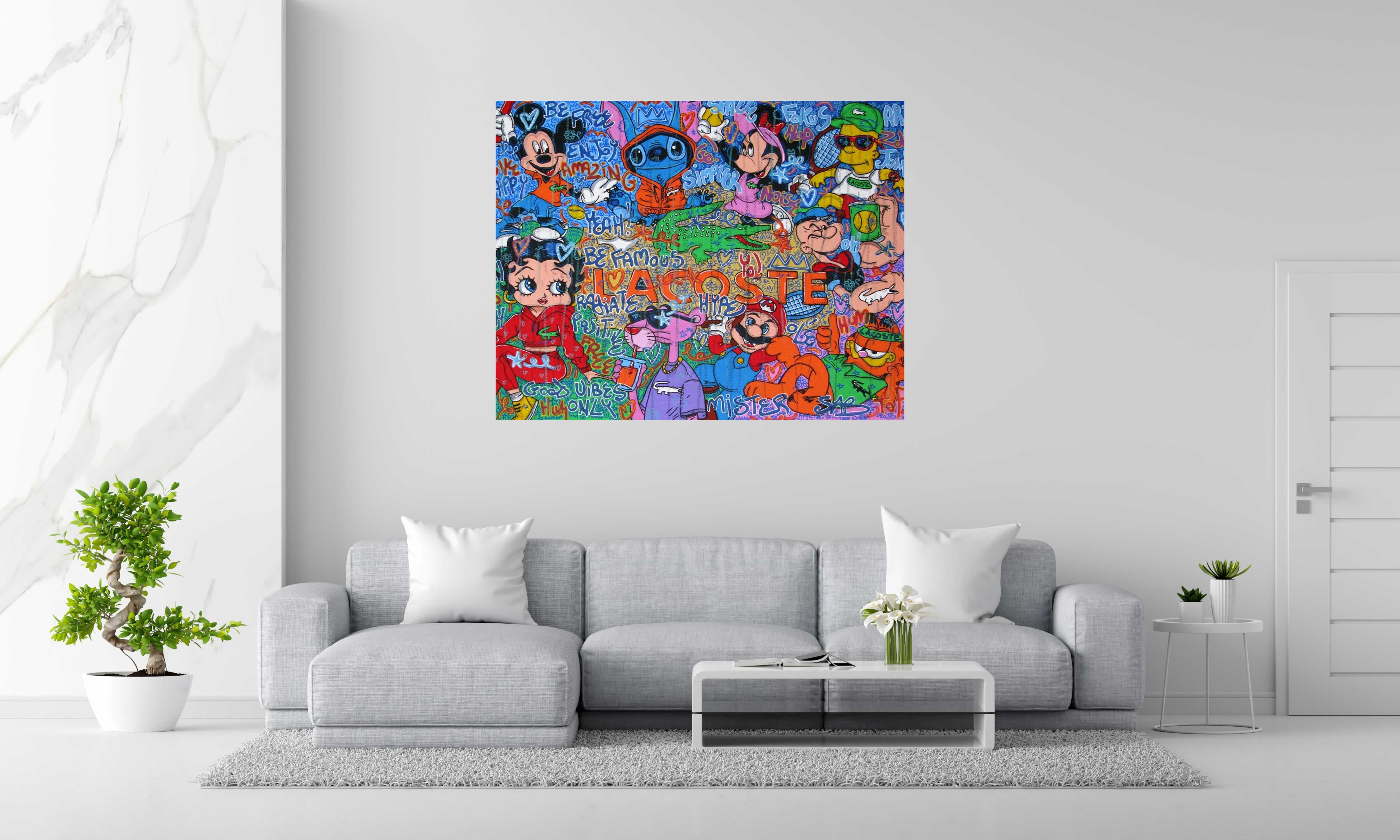 Peinture Lacoste style de RICO SAB dans un intérieur – 146 × 114 cm