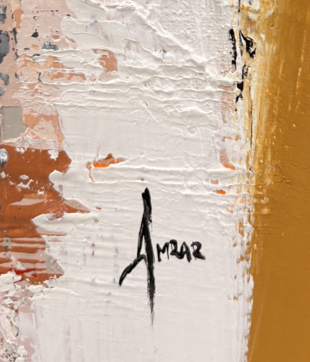 Peinture Regroupement des expressions 1 de FARID AMRAR dans un intérieur – 50 × 50 cm