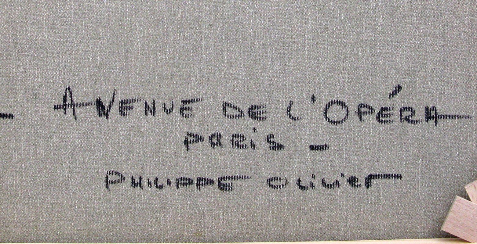 Tableau de PHIL a pour titre  Avenue de l'opéra style figuratif dim : PHILprix:350