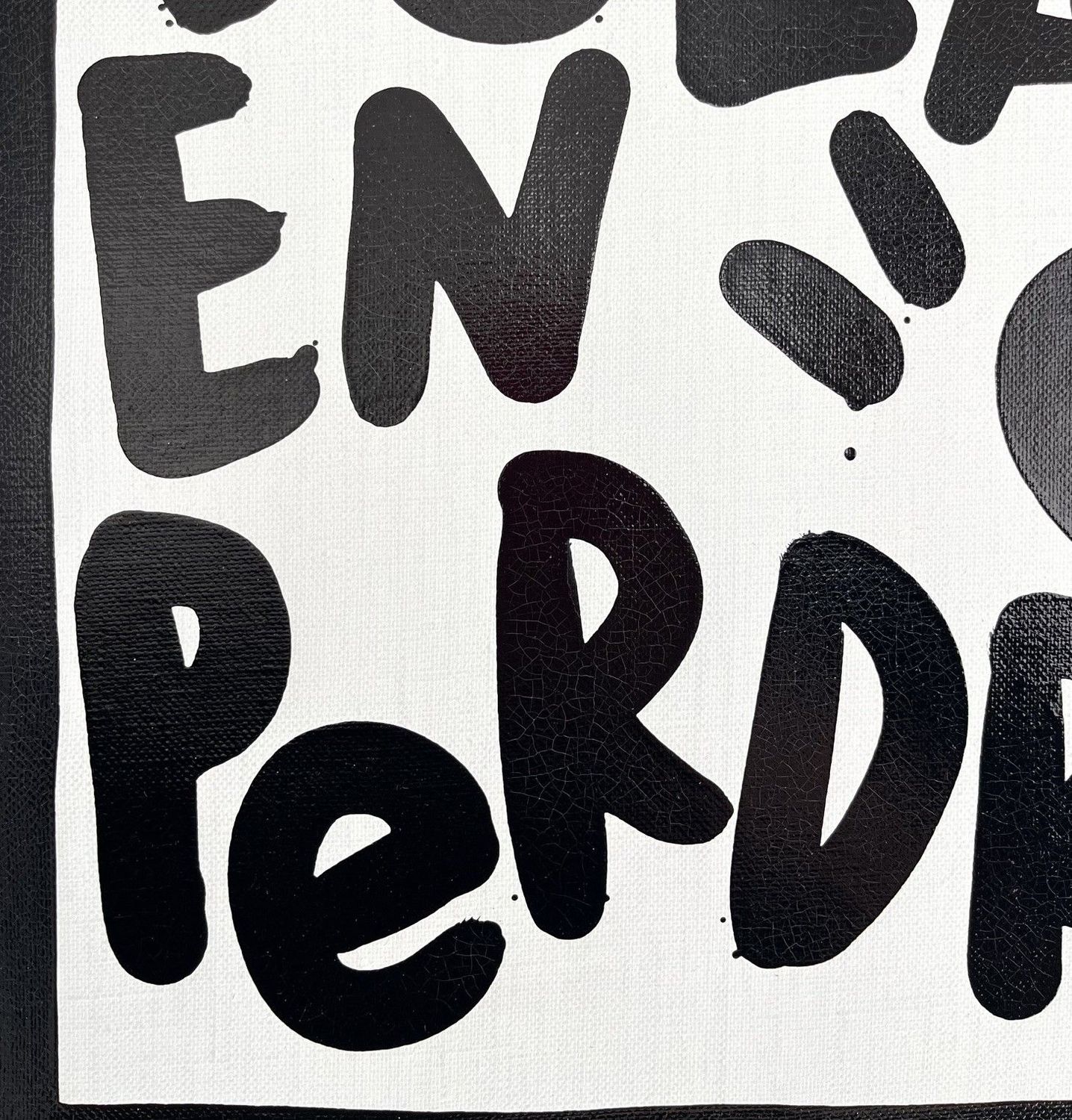 Tableau de L'OISEAU NOIR a pour titre  Perdre la tete style graphique dim : L'OISEAU NOIRprix:320