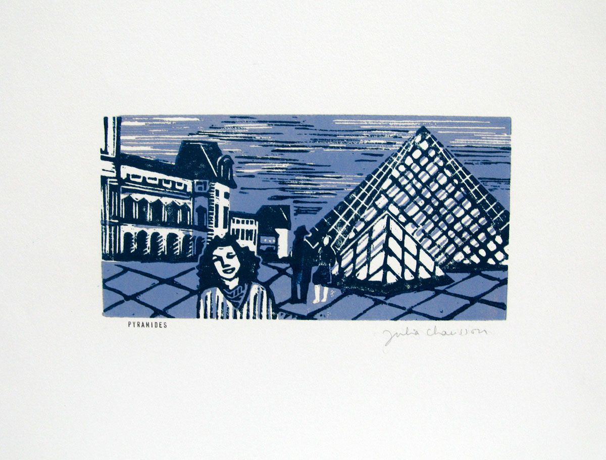 Dessin de JULIA CHAUSSON a pour titre  PYRAMIDES style figuratif dim : JULIA CHAUSSONprix: