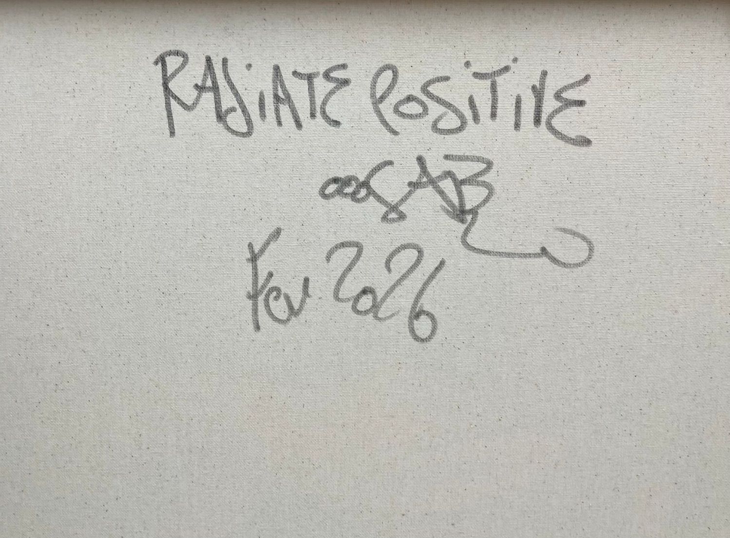 Tableau de RICO SAB a pour titre  Radiate Positive style street pop art dim : RICO SABprix:450