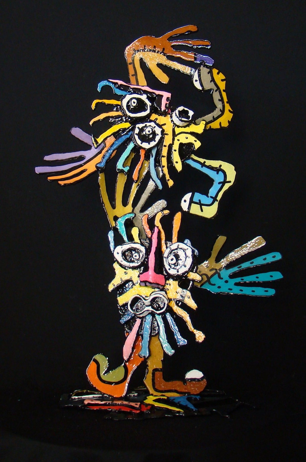Sculpture graphique moyen format Un Equilibre Pastel – MICHADU – 40 × 70 cm