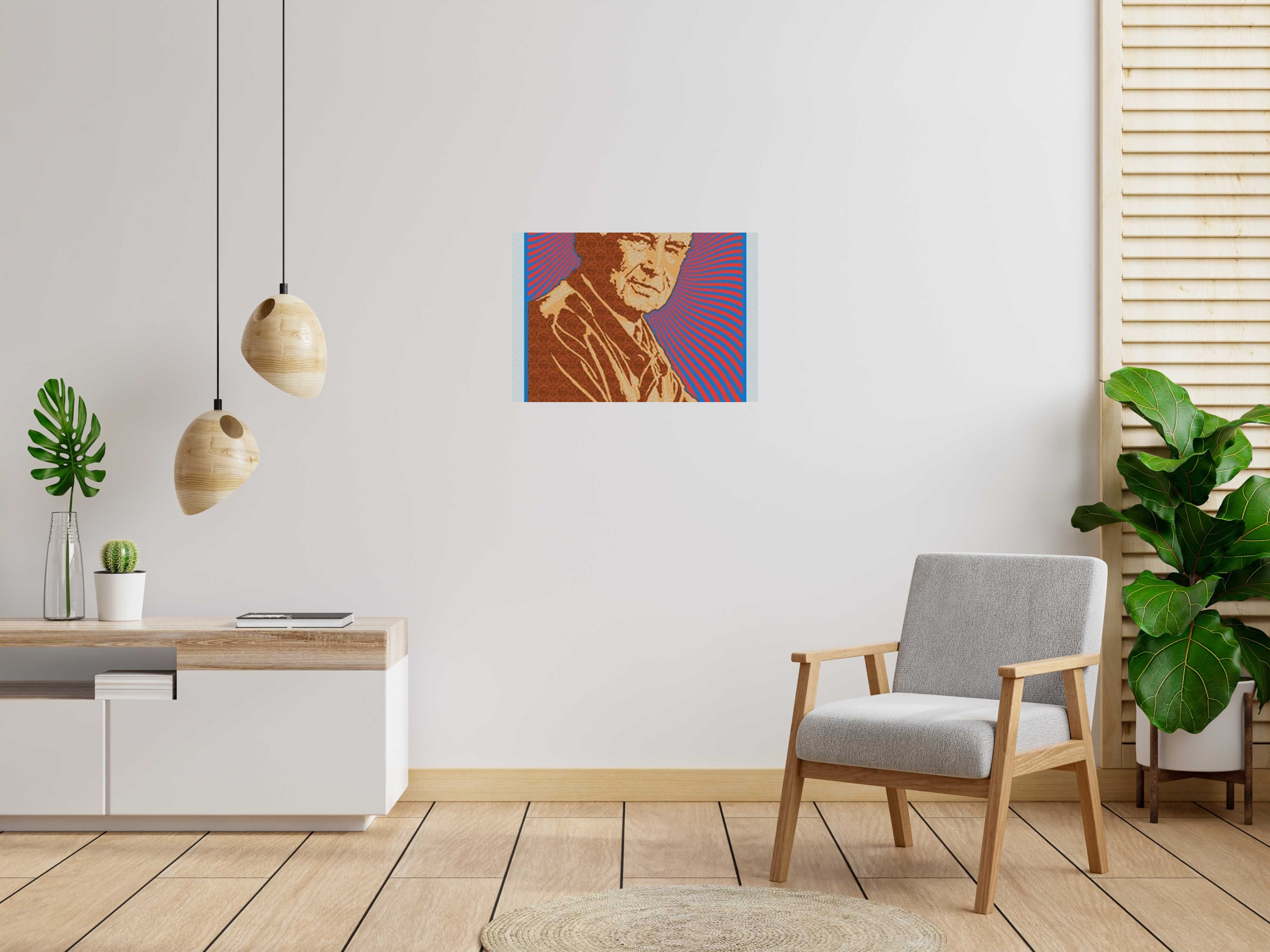 Serigraphie ALBERT HOFMANN silver de CHUCK SPERRY dans un intérieur – 77 × 53 cm