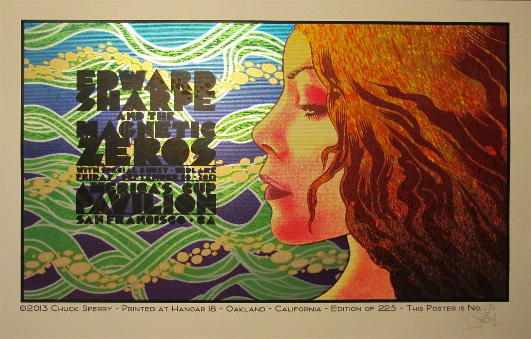 Serigraphie figuratif moyen format EDWARD SHARPE – CHUCK SPERRY – 81 × 52 cm