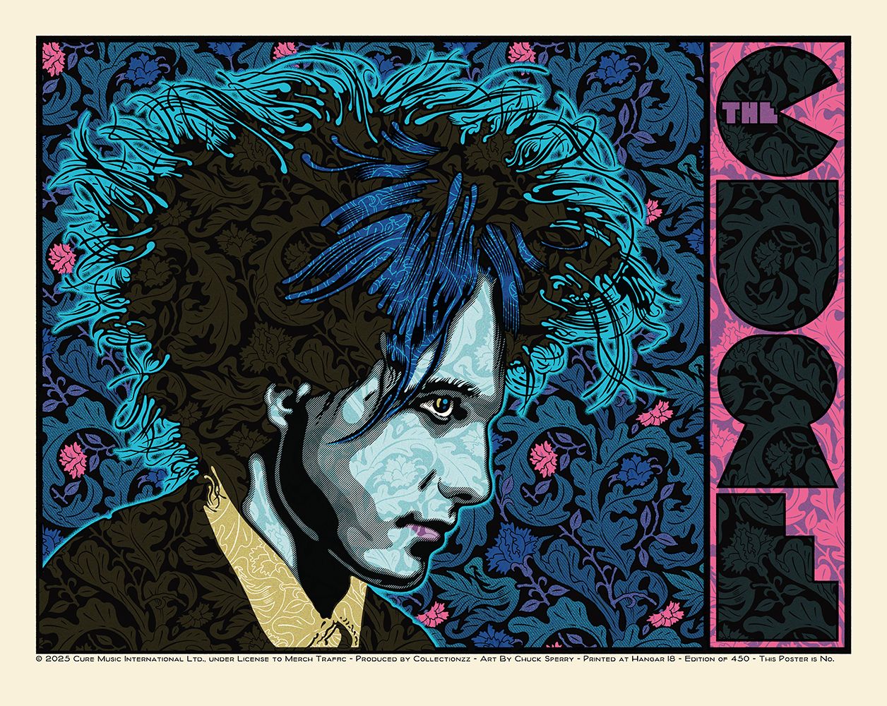 Serigraphie figuratif moyen format THE CURE regular AP – CHUCK SPERRY – 68 × 54 cm