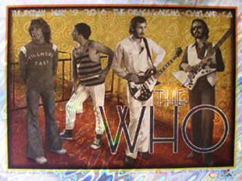 Serigraphie figuratif moyen format THE WHO OAKLAND lava AP – CHUCK SPERRY – 71 × 54 cm