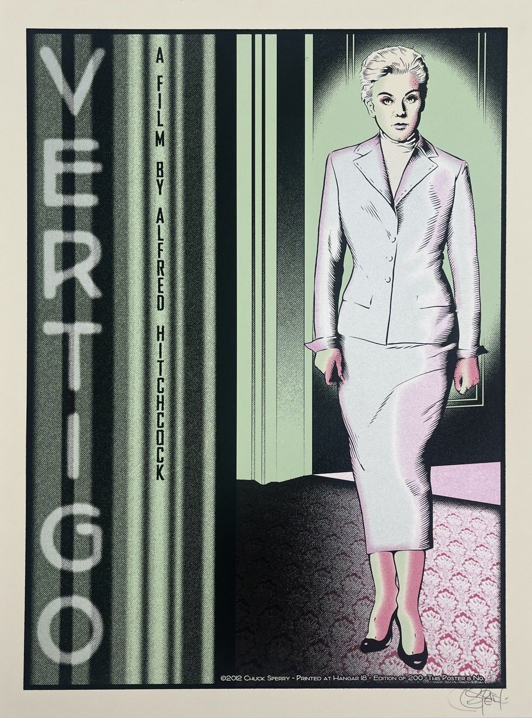 Serigraphie figuratif moyen format Vertigo AP – CHUCK SPERRY – 60 × 45 cm