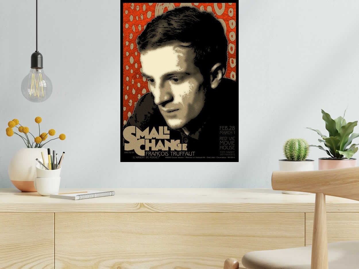 Serigraphie TRUFFAUT de CHUCK SPERRY dans un intérieur – 41 × 56 cm