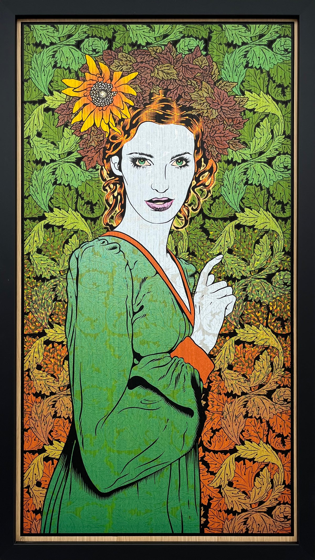 Serigraphie moyen format ANODOS wood panel AP – CHUCK SPERRY – 45 × 83 cm