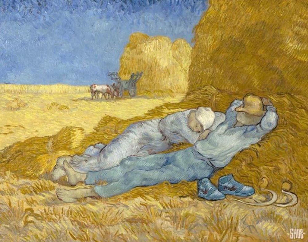 Editions d'art de SHUZ a pour titre  VAN GOGH X JORDAN style figuratif dim : SHUZprix:40