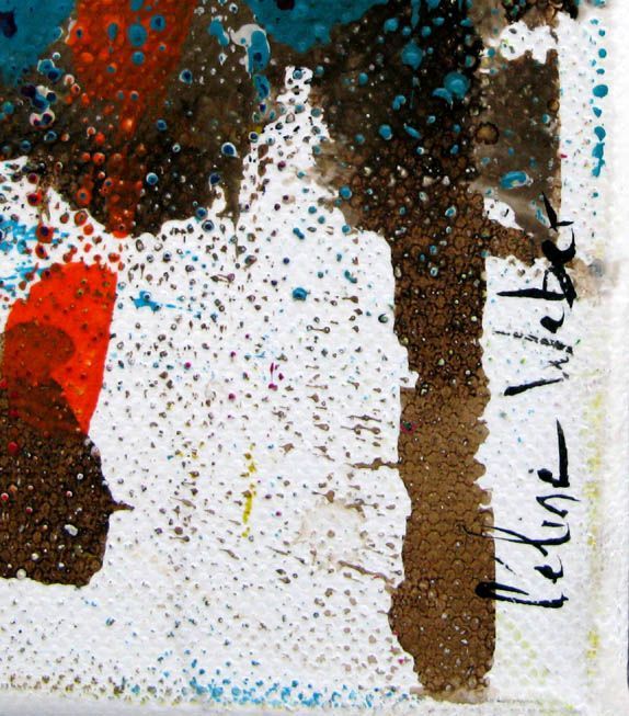 Tableau de CELINE WEBER a pour titre  STONE KUNZITE 2 style abstrait dim : CELINE WEBERprix:360