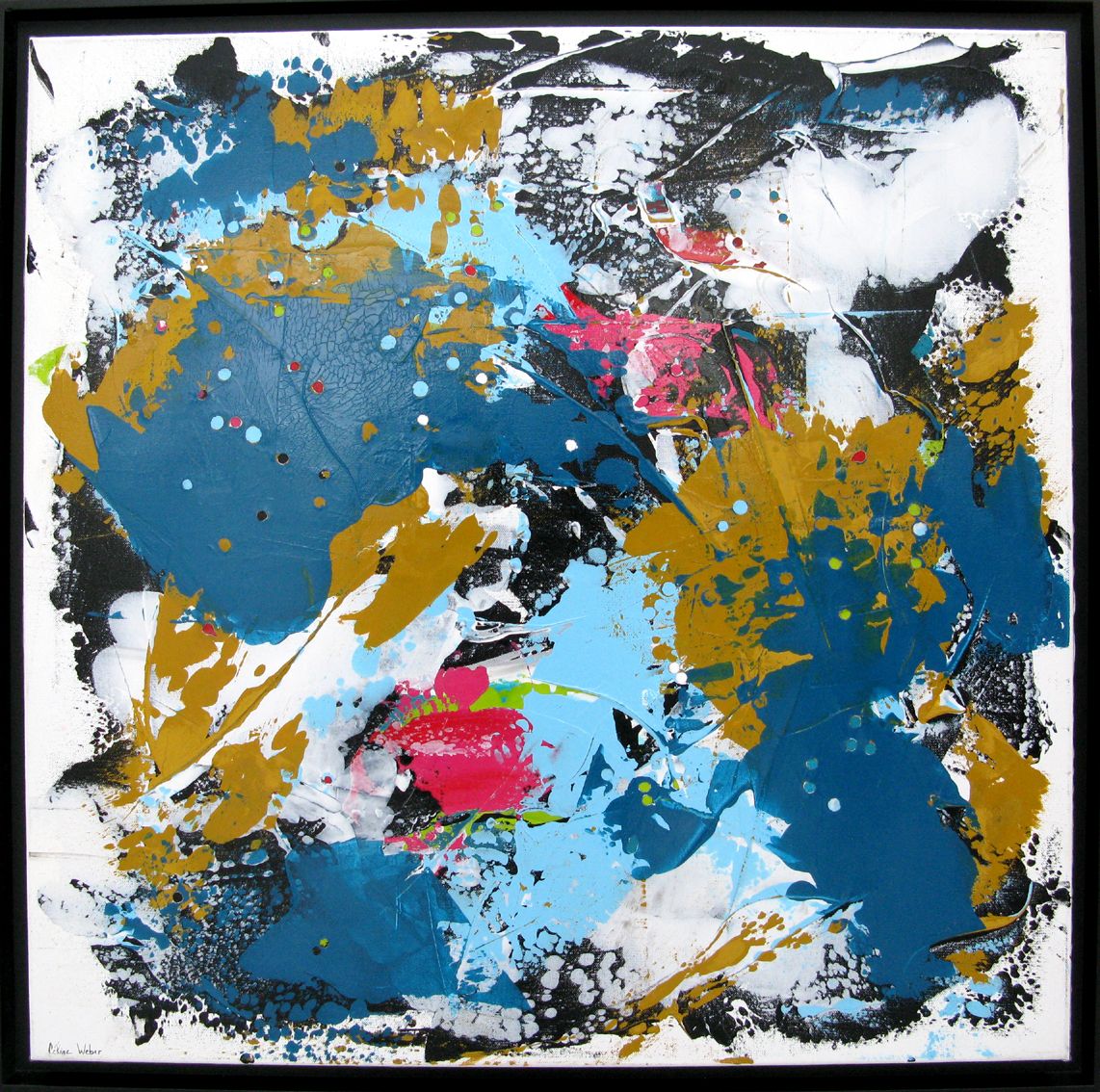 Tableau abstrait format xxl Stone - Récif – CELINE WEBER – 80 × 80 cm