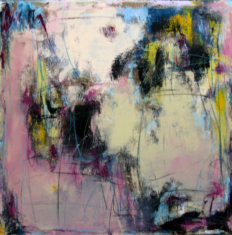 Tableau abstrait format xxl Nuances de Printemps – TANIA CARRARA – 100 × 100 cm