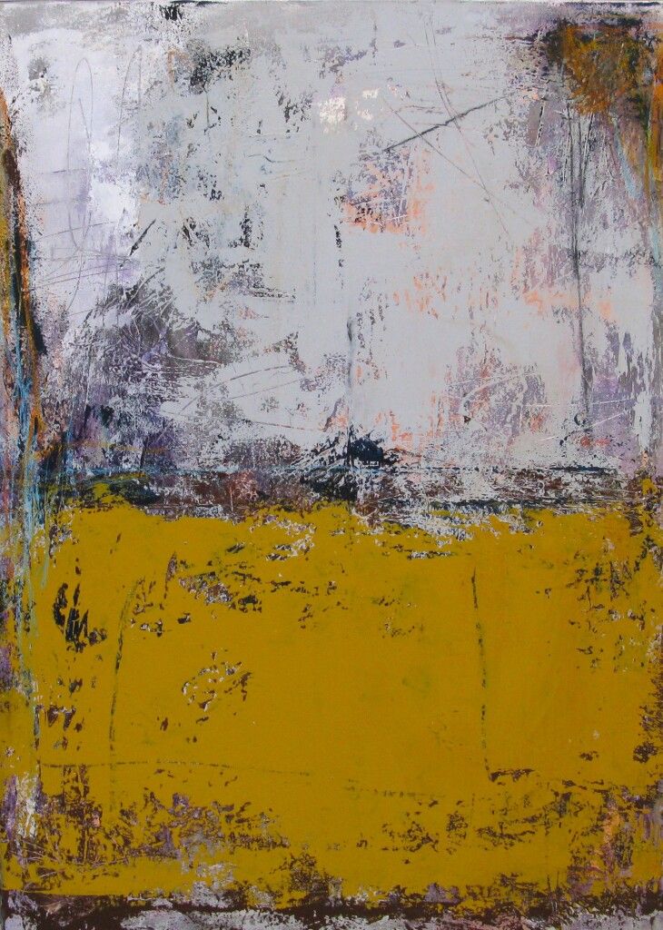 Tableau abstrait format xxl NUANCES OCRES – TANIA CARRARA – 73 × 100 cm