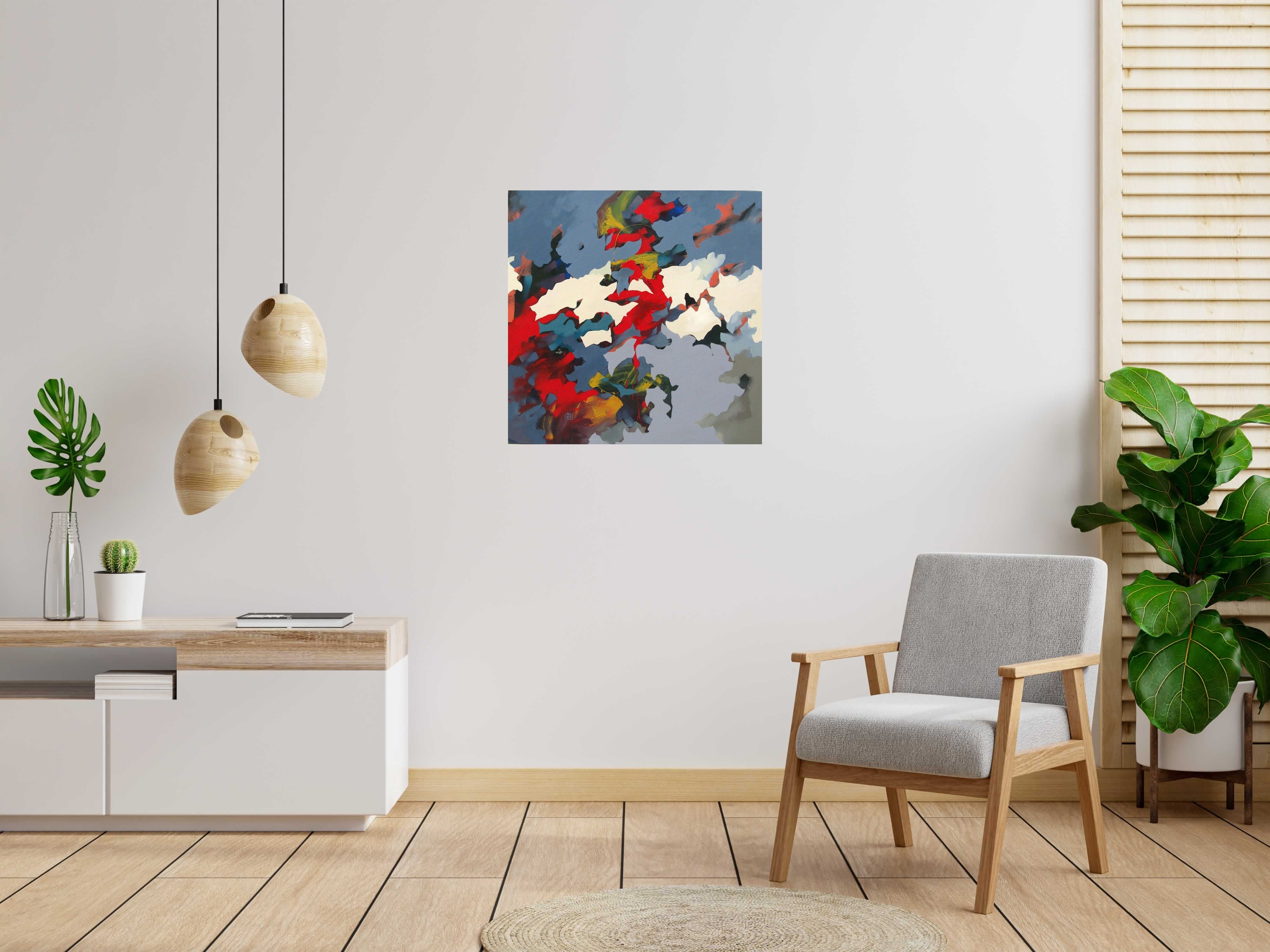 Tableau MUSEAU de BRUNEAU dans un intérieur – 80 × 80 cm