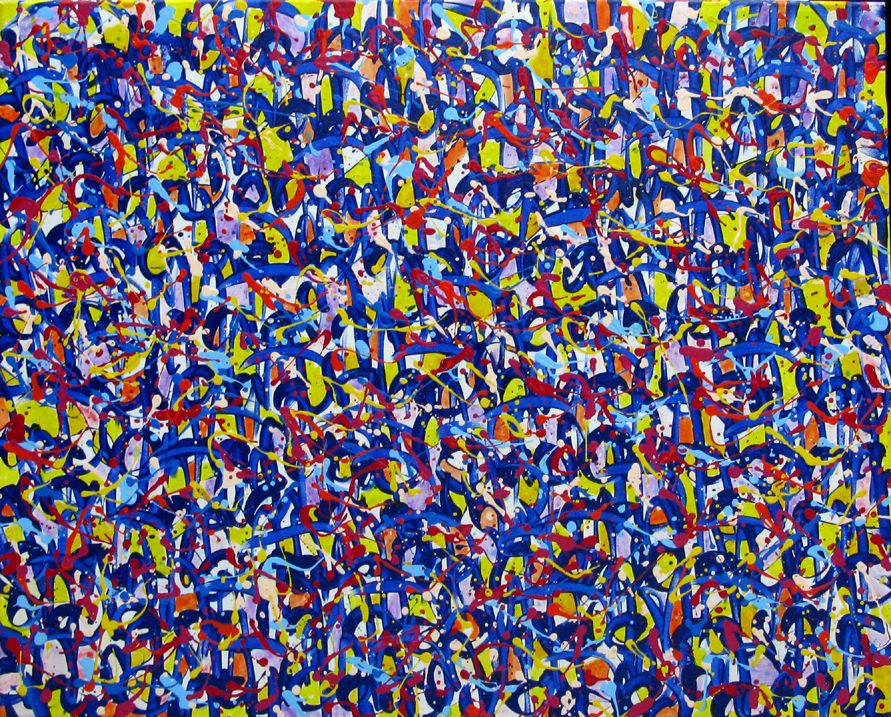 Tableau abstrait grand format Noname D9 – STEPHANE RIME – 92 × 73 cm