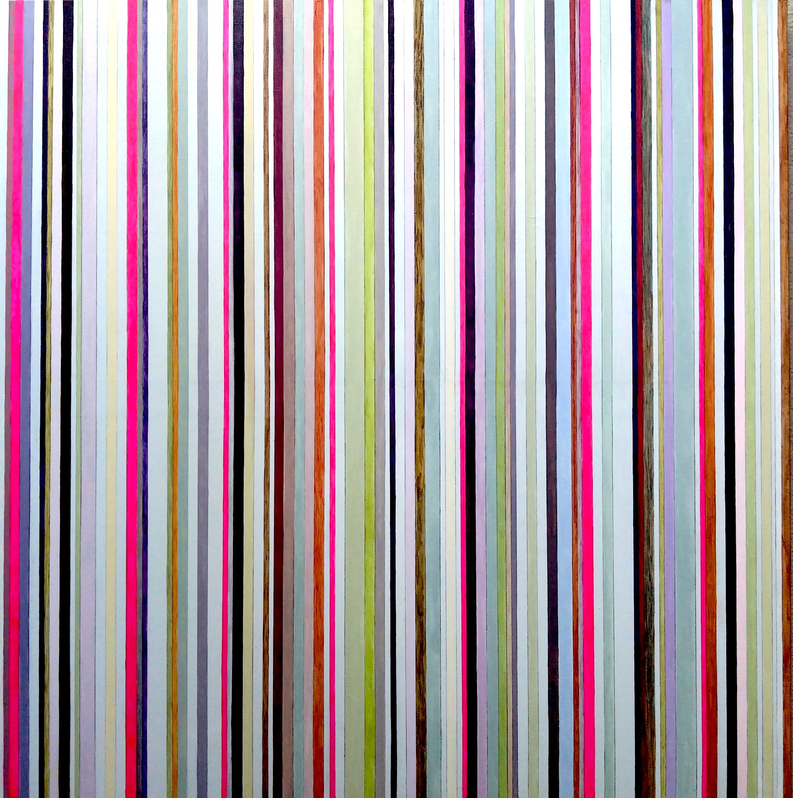Tableau abstrait grande taille Passion – NASH – 80 × 80 cm