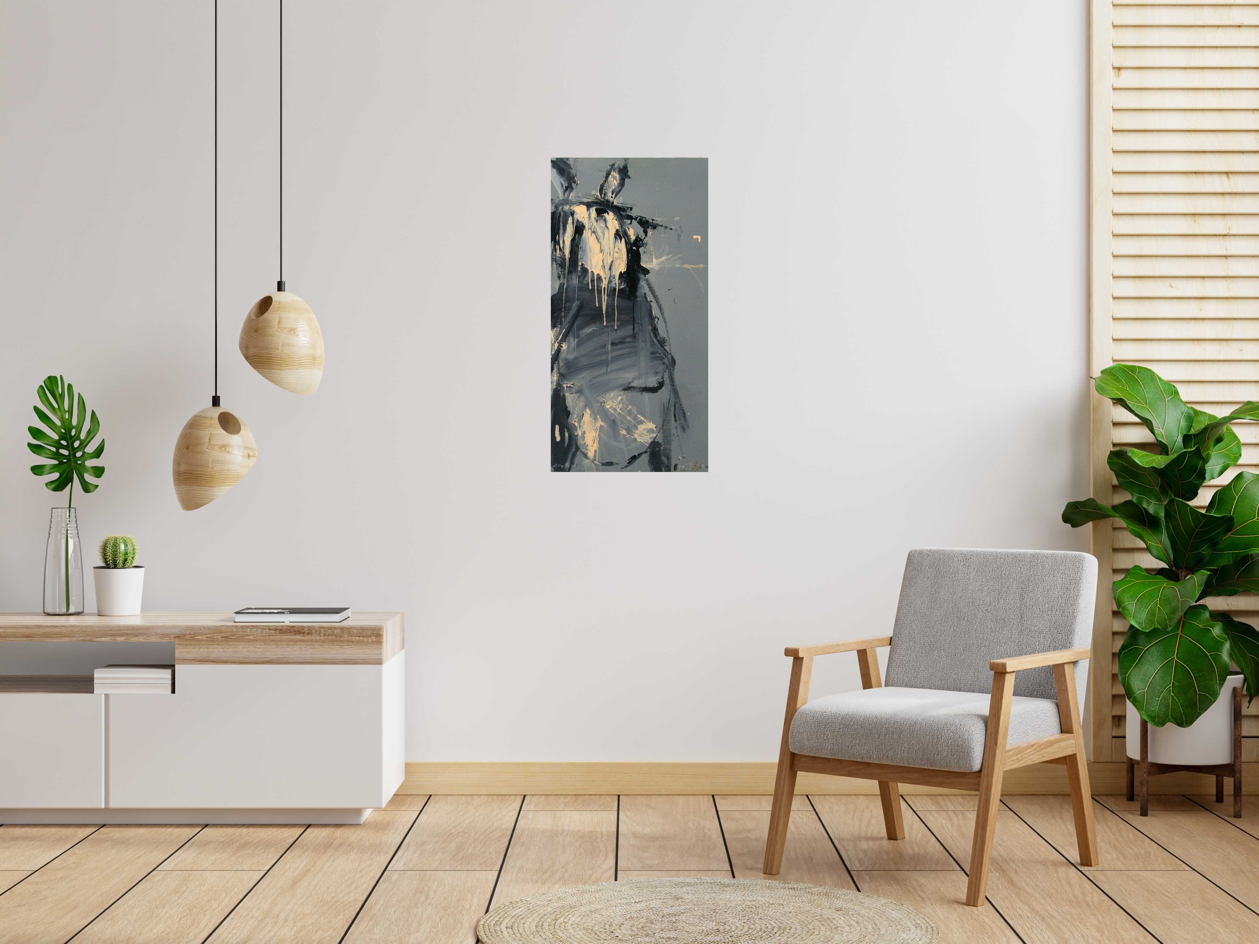 Tableau SANS TITRE de RINGER HERVE dans un intérieur – 50 × 100 cm