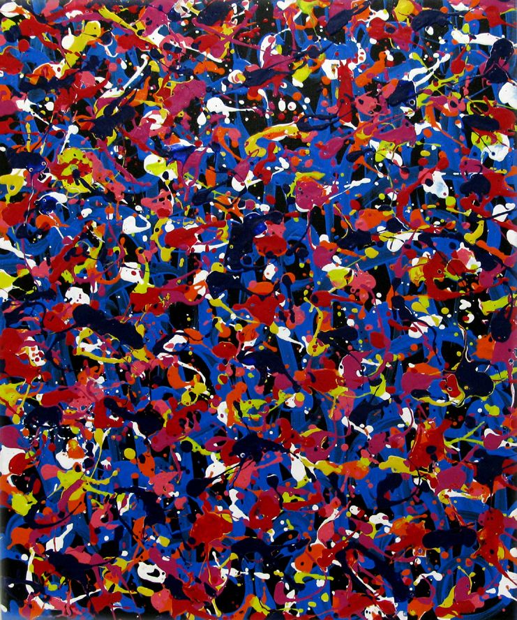 Tableau abstrait moyen format NONAME C52 – STEPHANE RIME – 54 × 65 cm