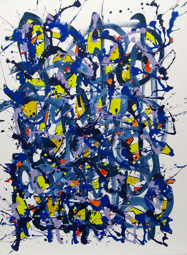 Tableau abstrait moyen format noname D111 – STEPHANE RIME – 60 × 80 cm