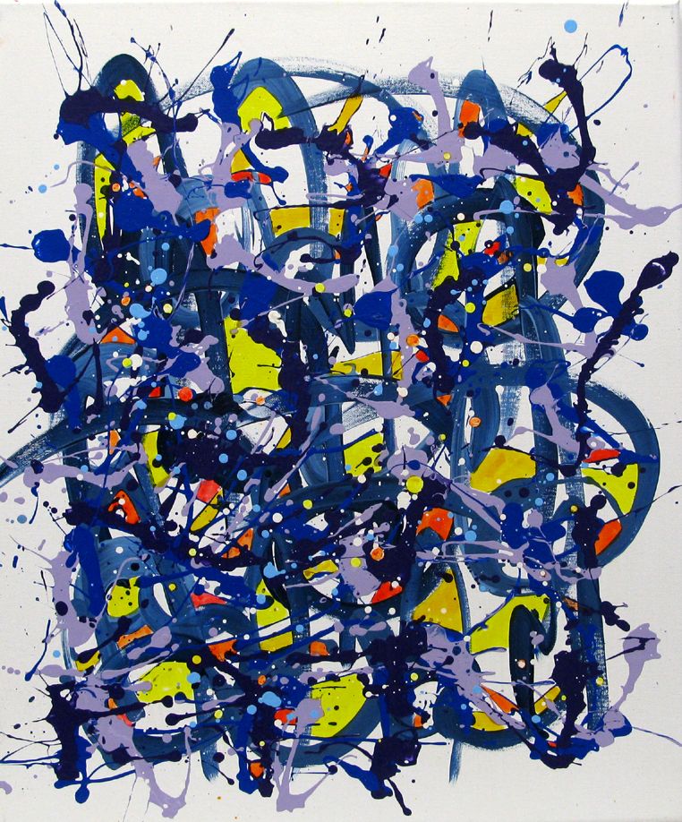 Tableau abstrait moyen format NONAME D115 – STEPHANE RIME – 54 × 65 cm