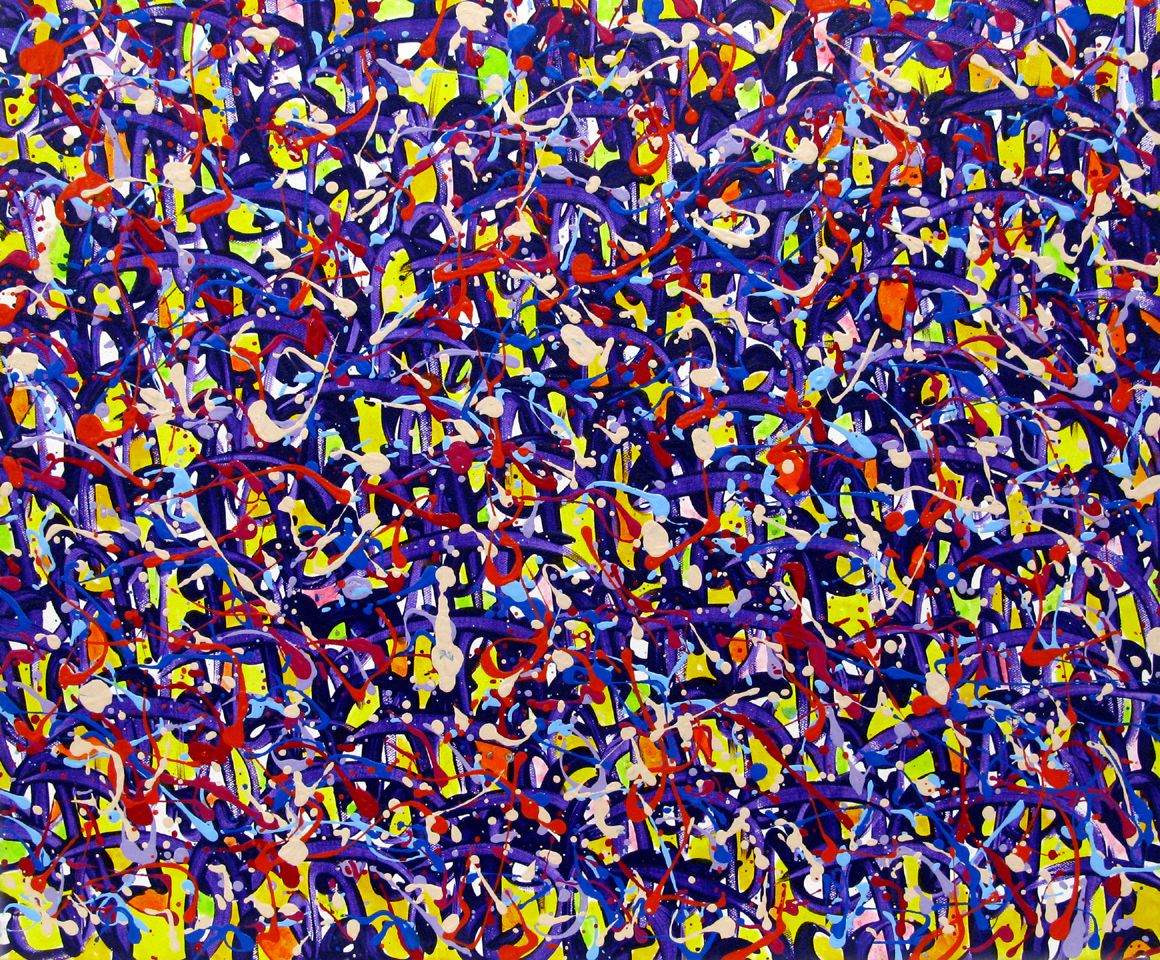 Tableau abstrait moyen format noname D135 – STEPHANE RIME – 54 × 65 cm