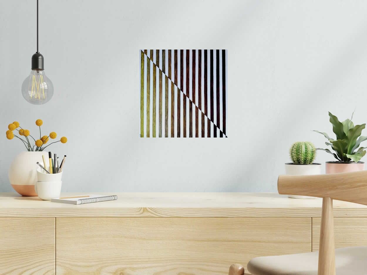 Tableau Green de NASH dans un intérieur – 30 × 30 cm