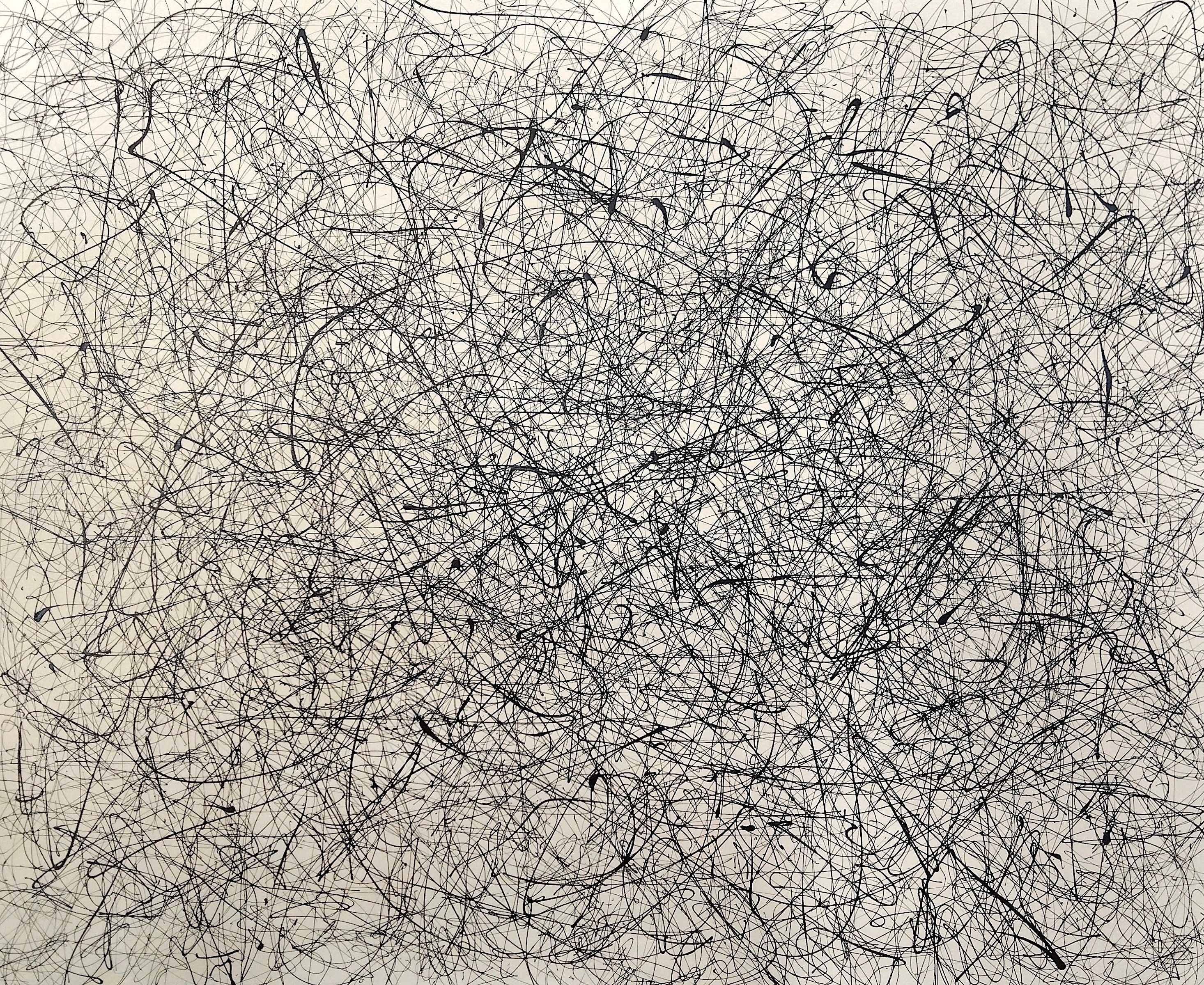 Tableau abstrait très grand format Film – NASH – 162 × 130 cm
