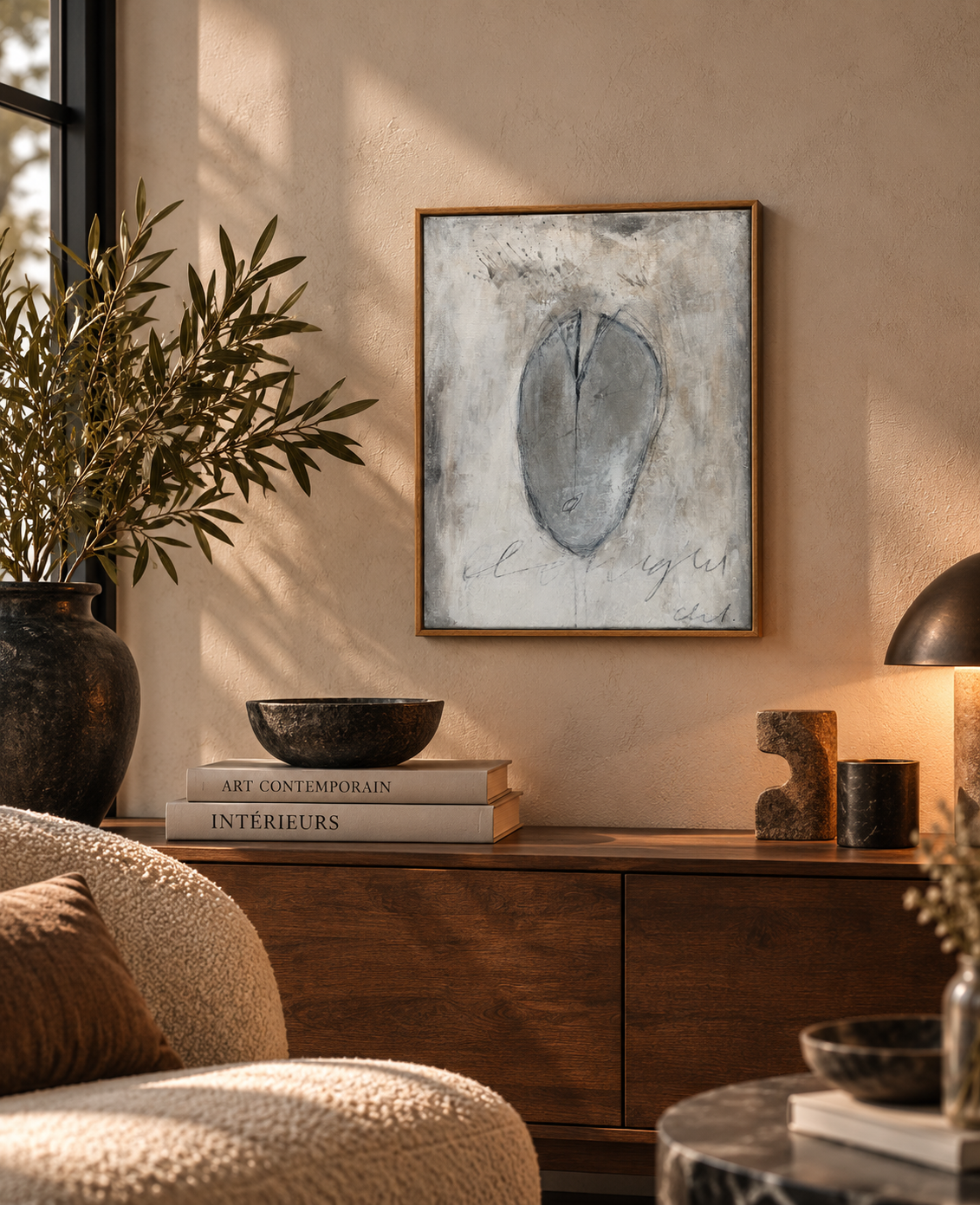Tableau L'histoire d'une fin de CHLOE MATHIEZ dans un intérieur – 38 × 46 cm