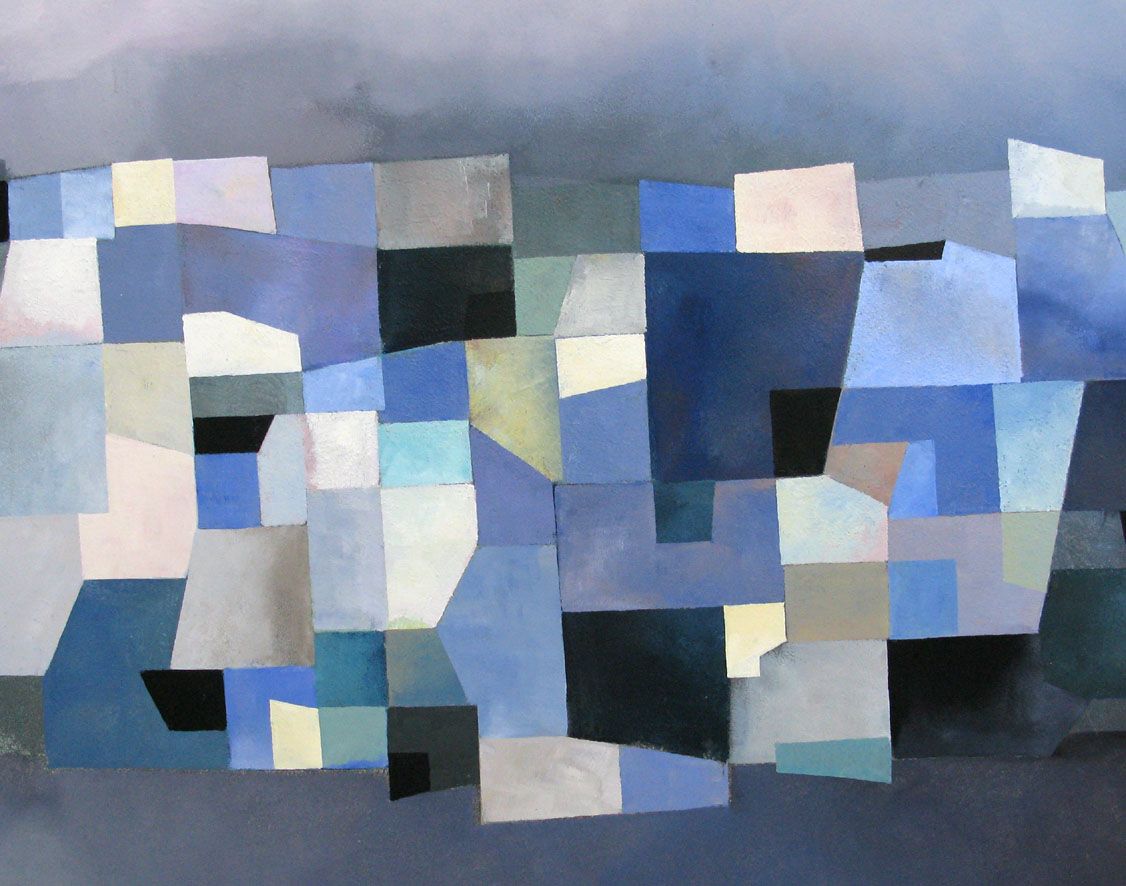 Tableau figuratif format xxl bleu Blue moon 3 – N MAFFRE – 116 × 89 cm