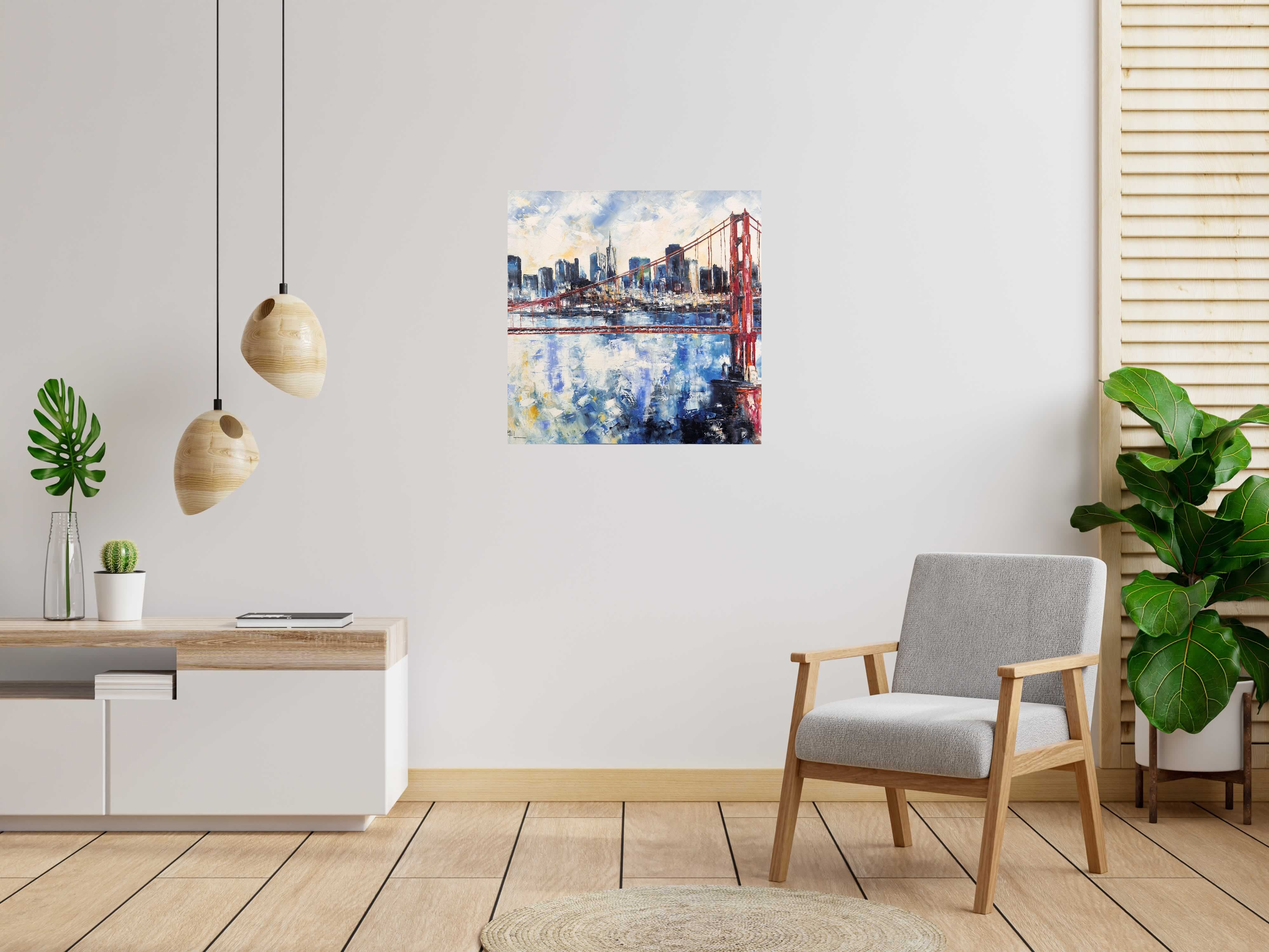 Tableau San Fransicco de PHIL dans un intérieur – 80 × 80 cm