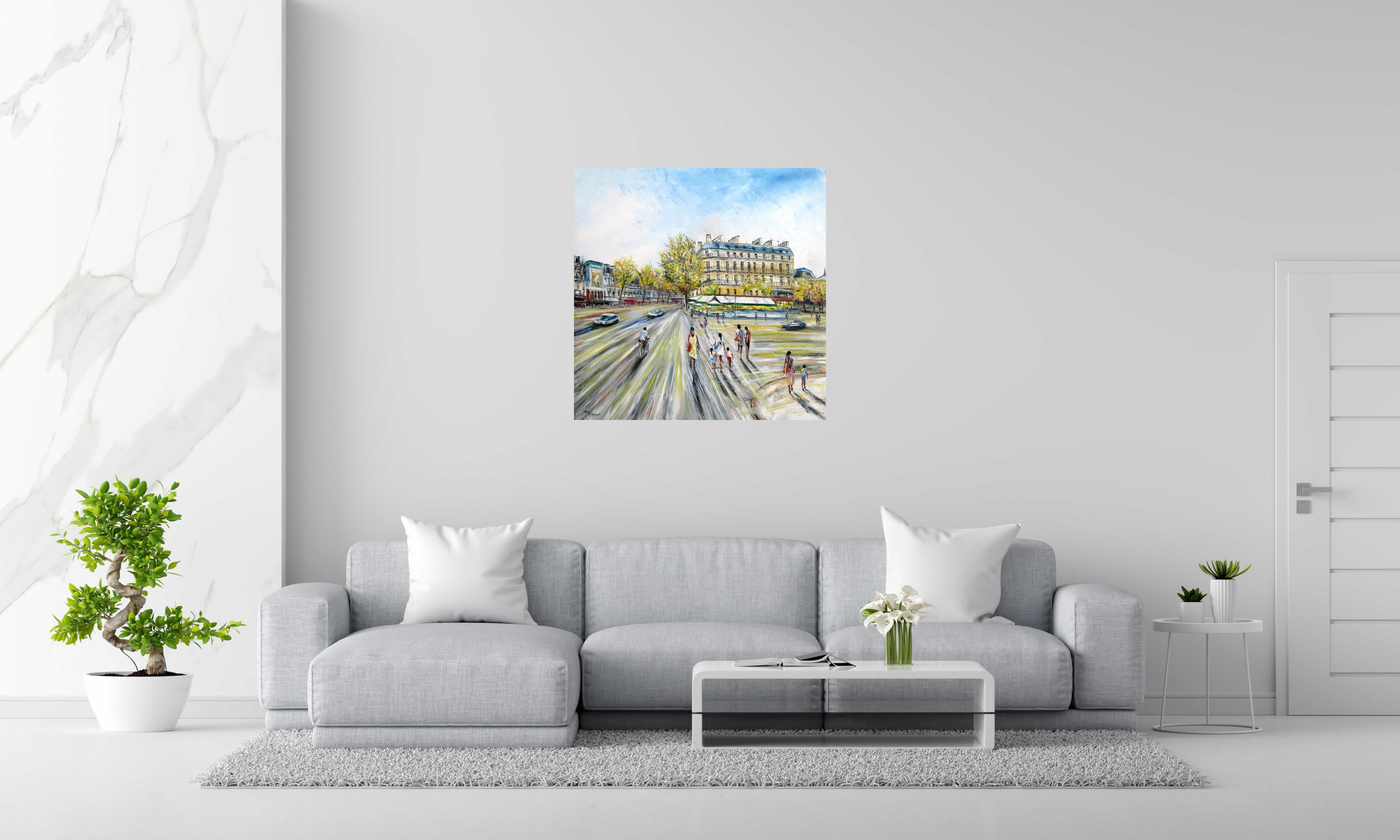 Tableau Sr Germain de PHIL dans un intérieur – 90 × 90 cm