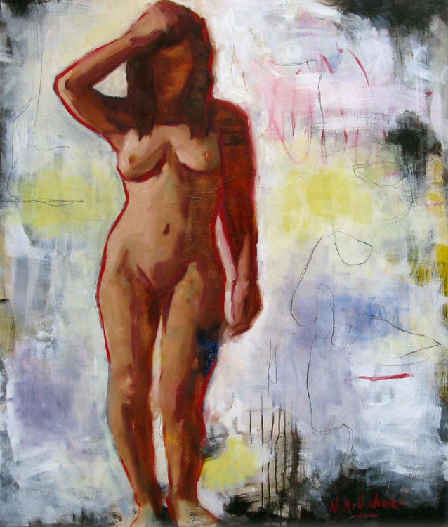Tableau figuratif grande taille ILLUSION – NAWEL AUBERT – 100 × 120 cm