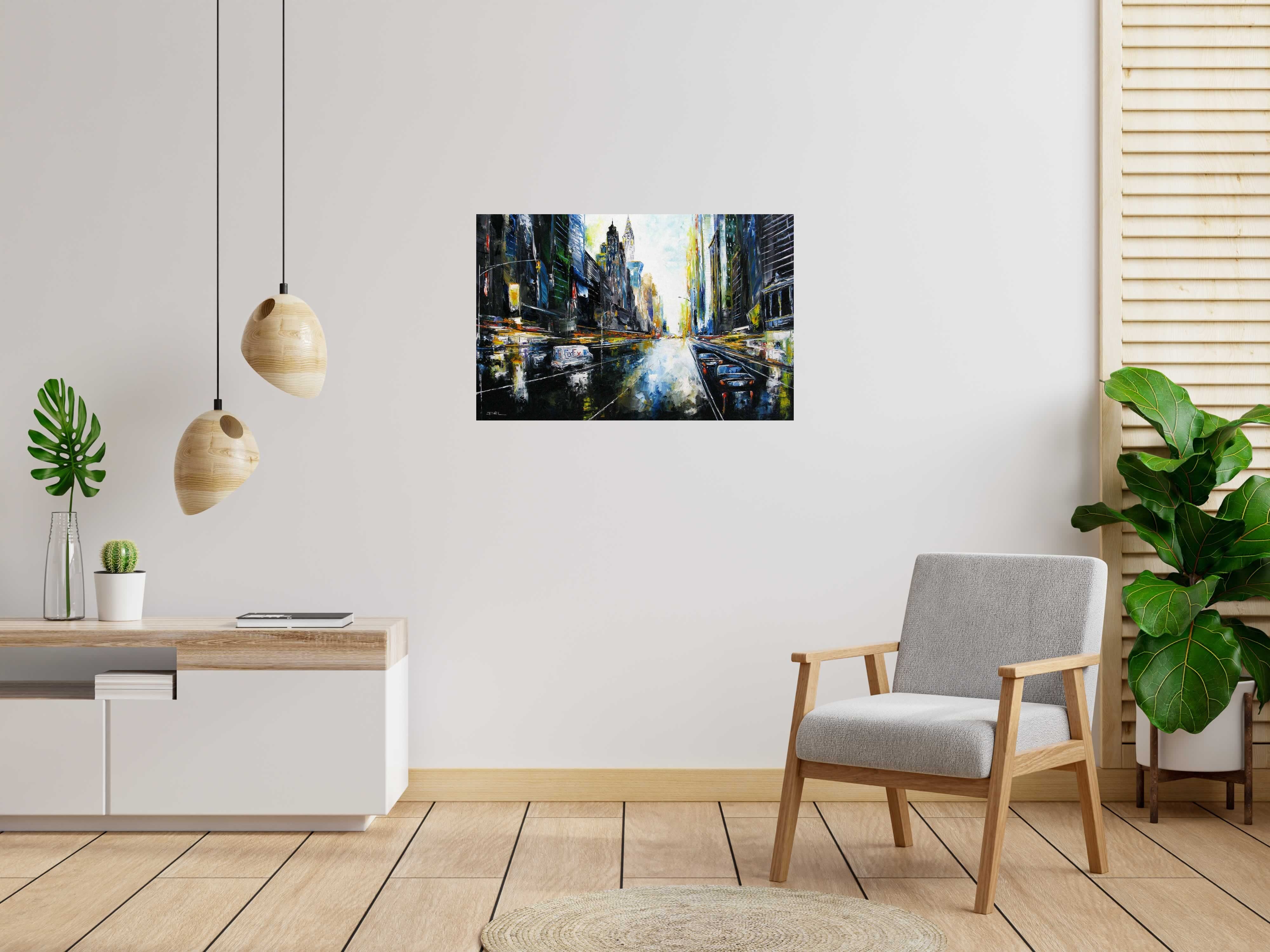 Tableau Avenue N.Y de PHIL dans un intérieur – 100 × 65 cm