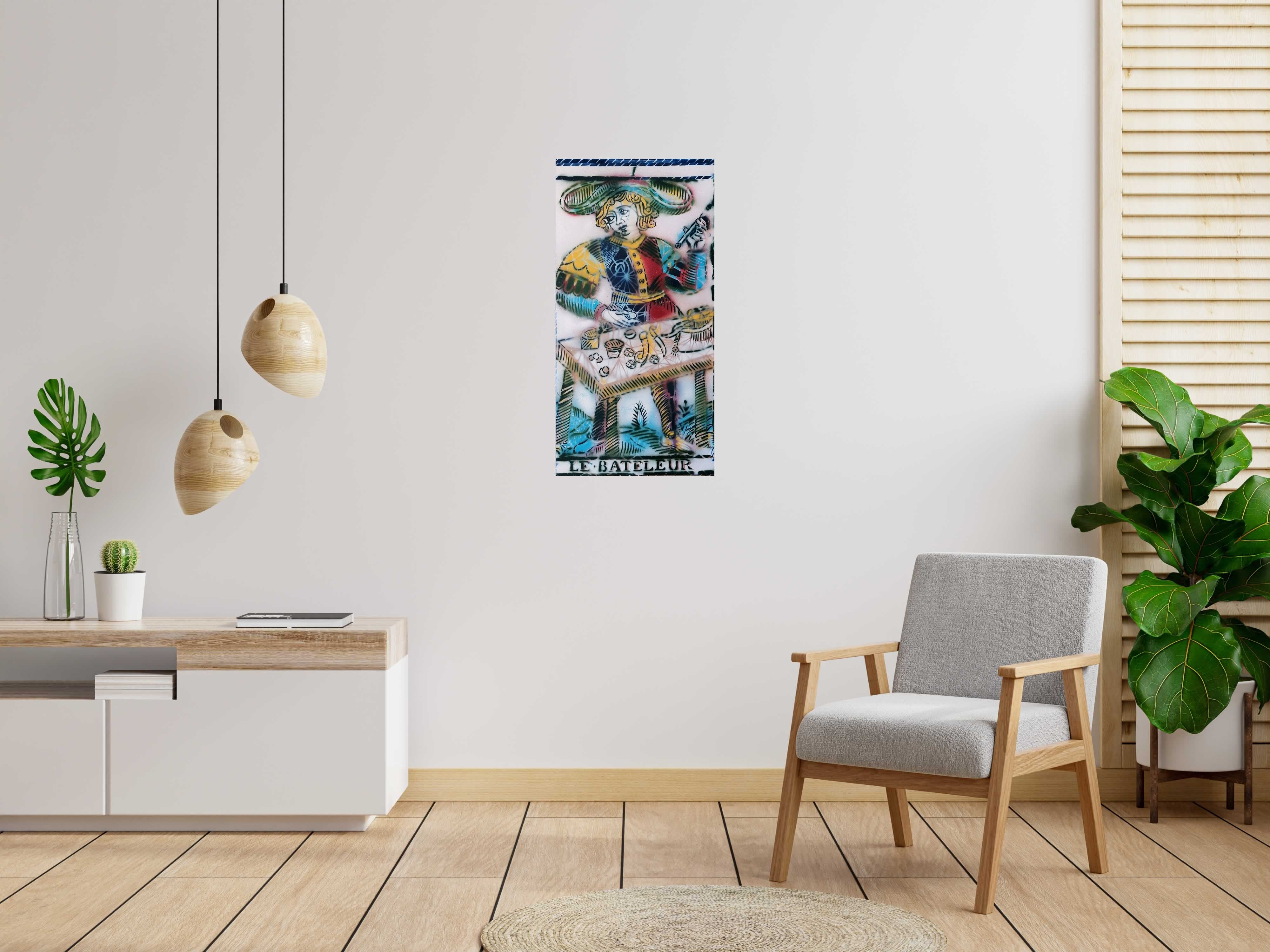 Tableau LE BATELEUR de ARTISTE OUVRIER dans un intérieur – 50 × 100 cm