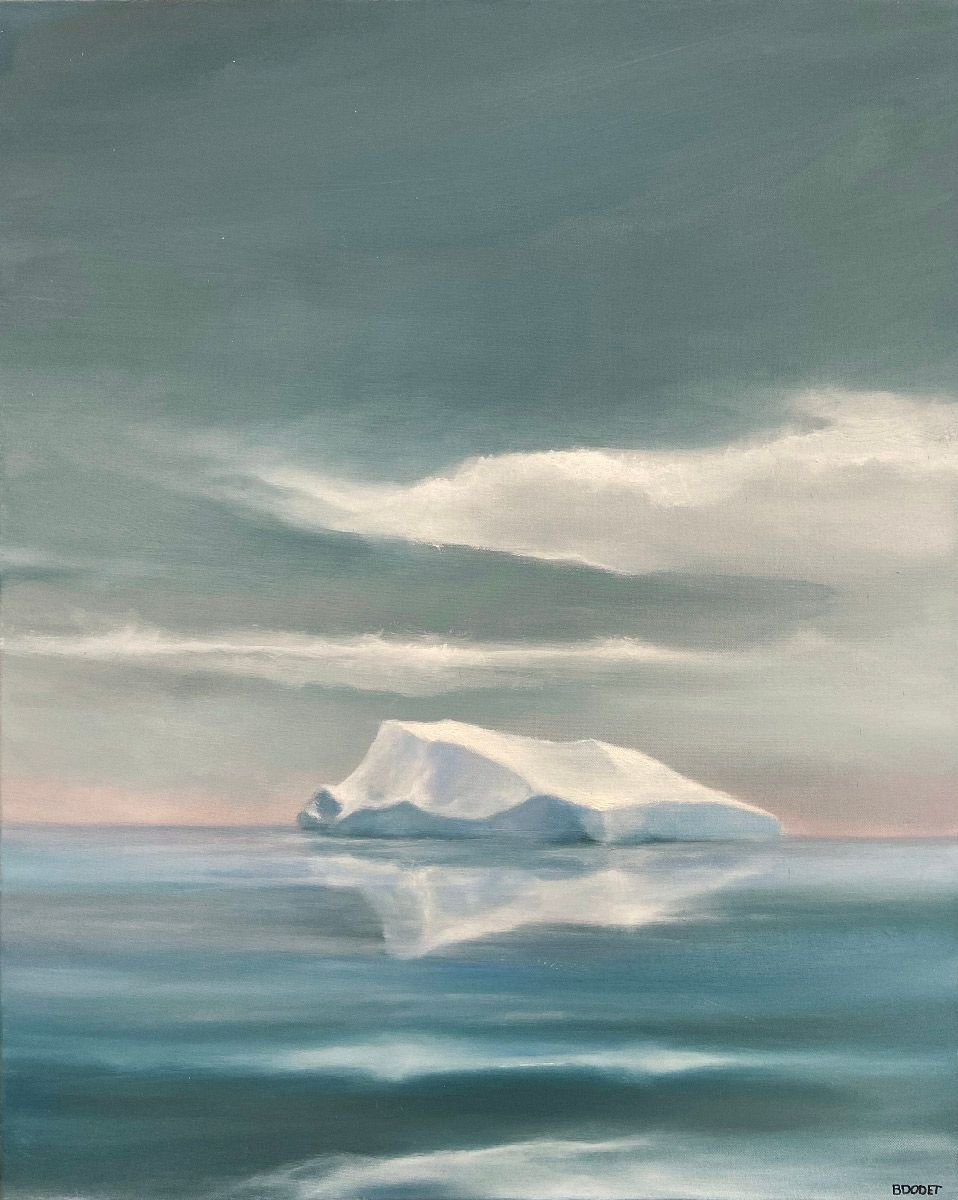Tableau figuratif moyen format bleu Océan 01 – BDODET – 81 × 65 cm