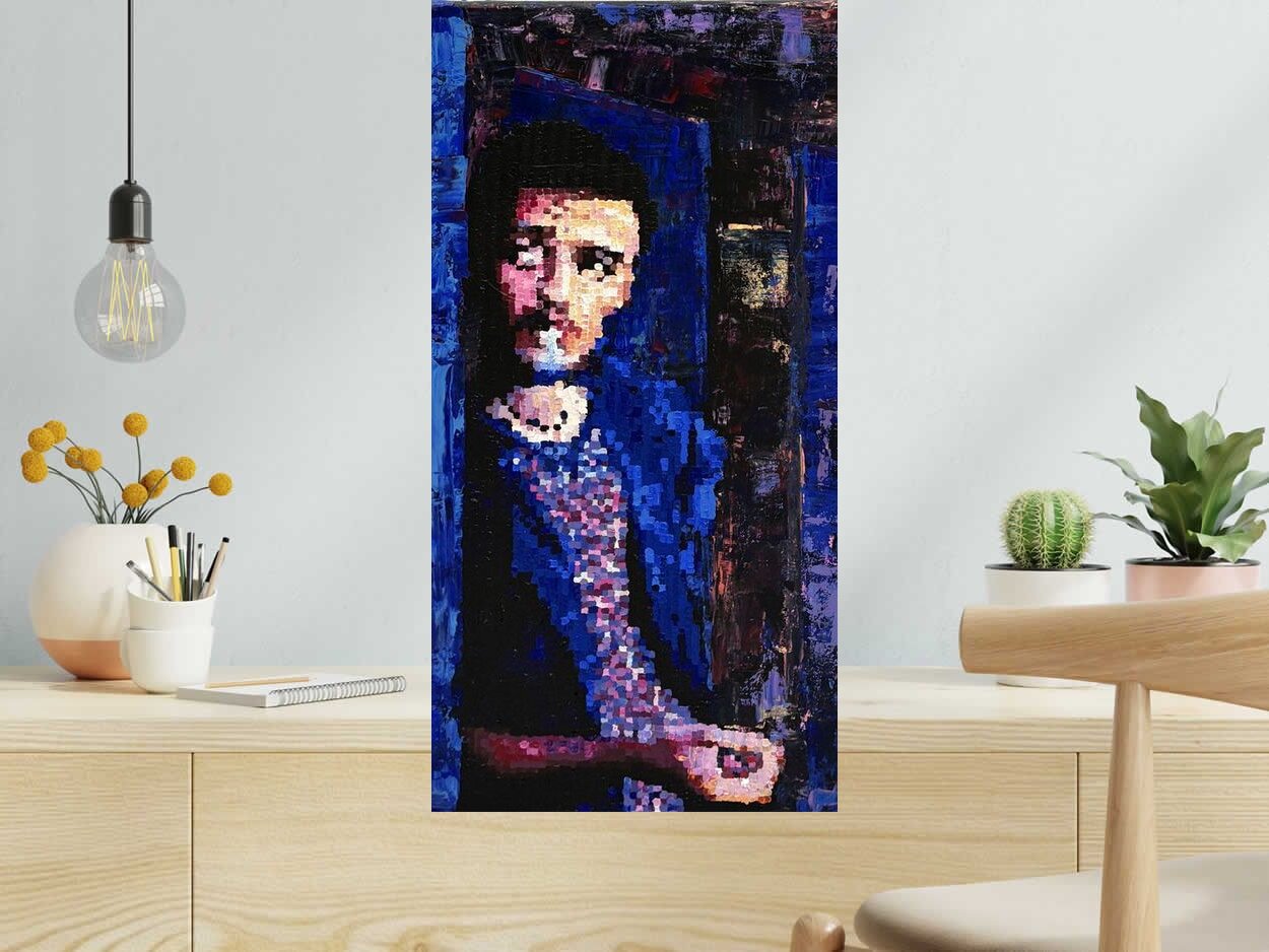 Tableau Sully de NICOLAS JESBAC dans un intérieur – 40 × 80 cm