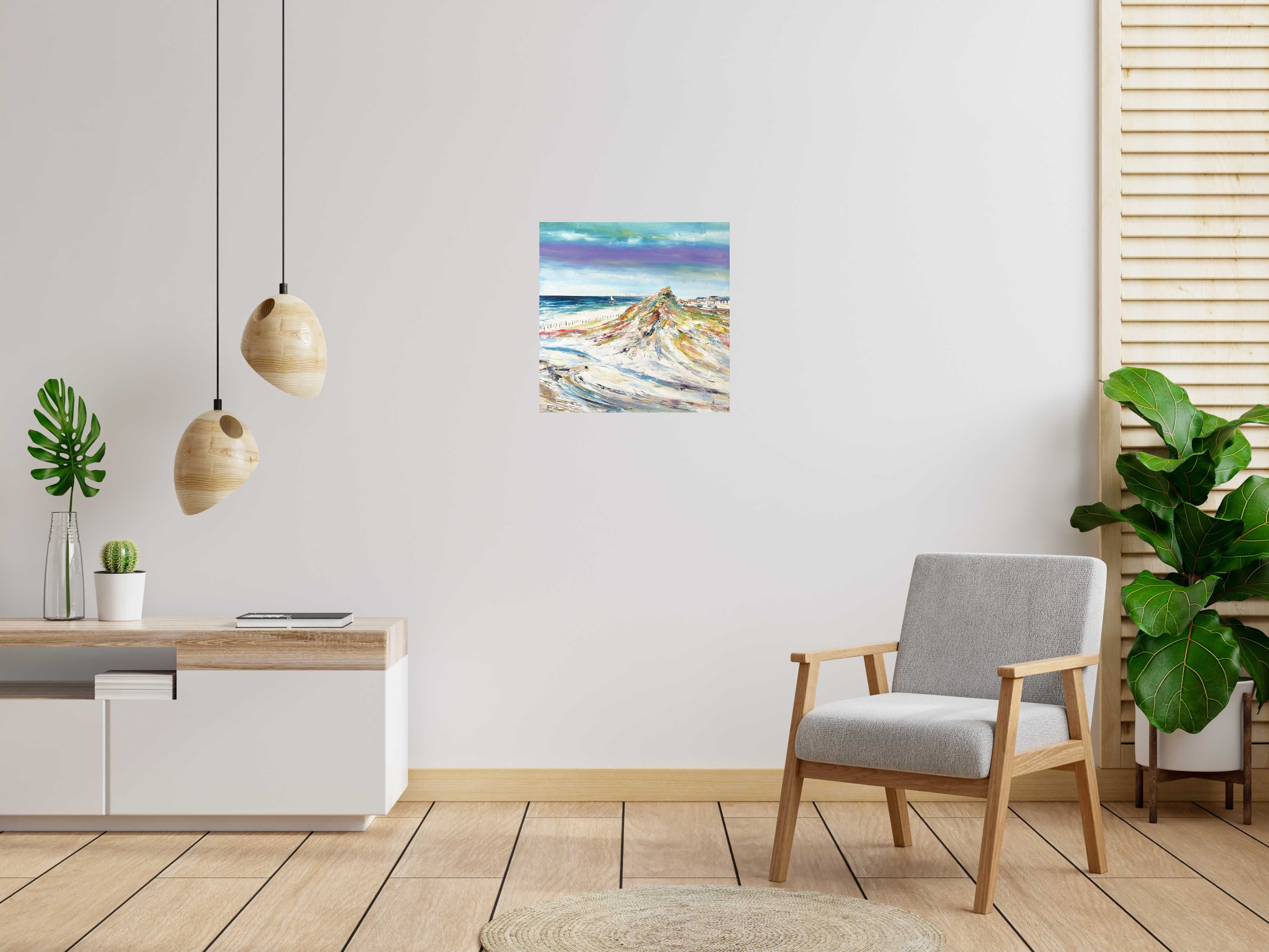Tableau Les dunes de PHIL dans un intérieur – 60 × 60 cm