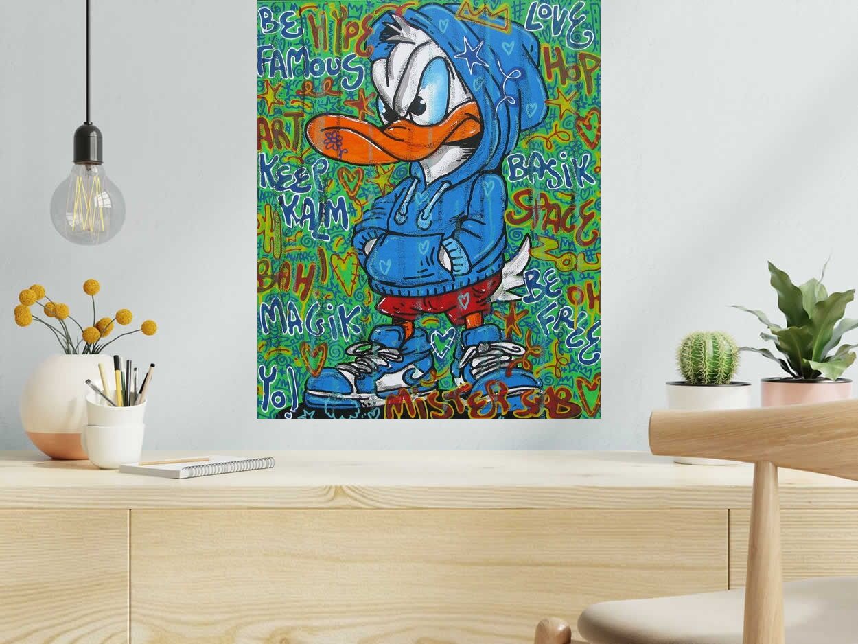 Tableau Basik de RICO SAB dans un intérieur – 50 × 61 cm