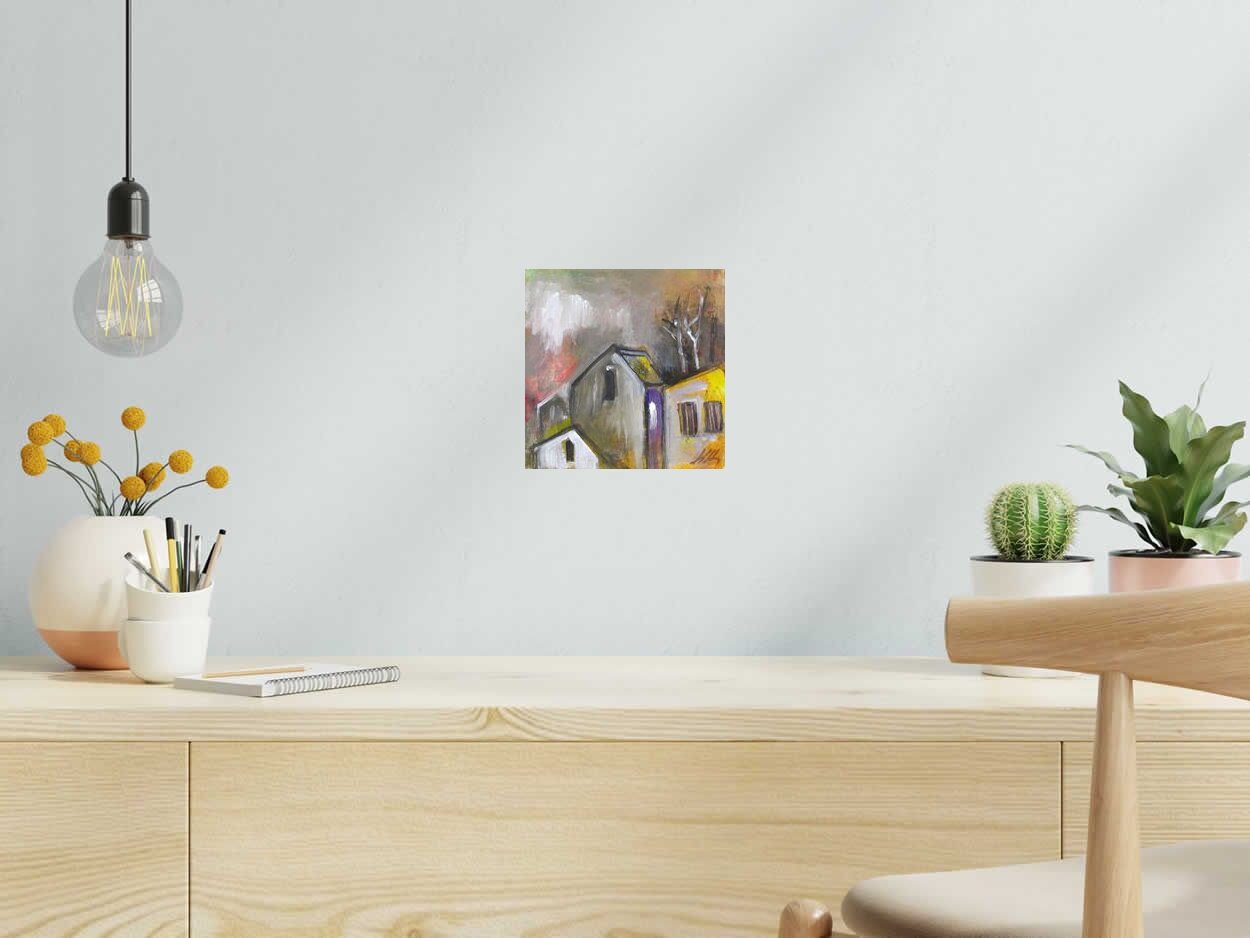 Tableau SELO D de IVAN TZONEV dans un intérieur – 20 × 20 cm
